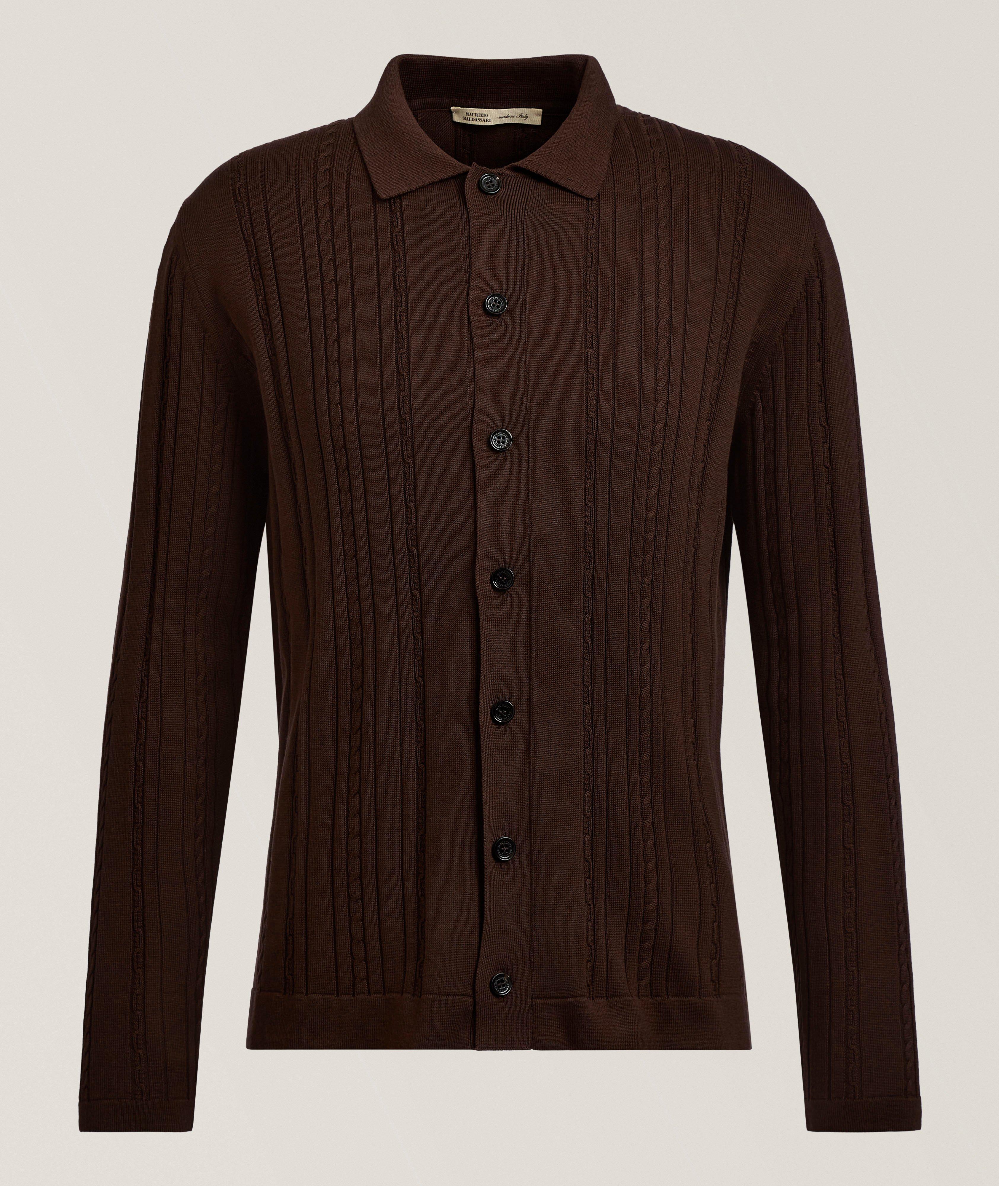 Chemise soie-coton côtelée tricot  image 0