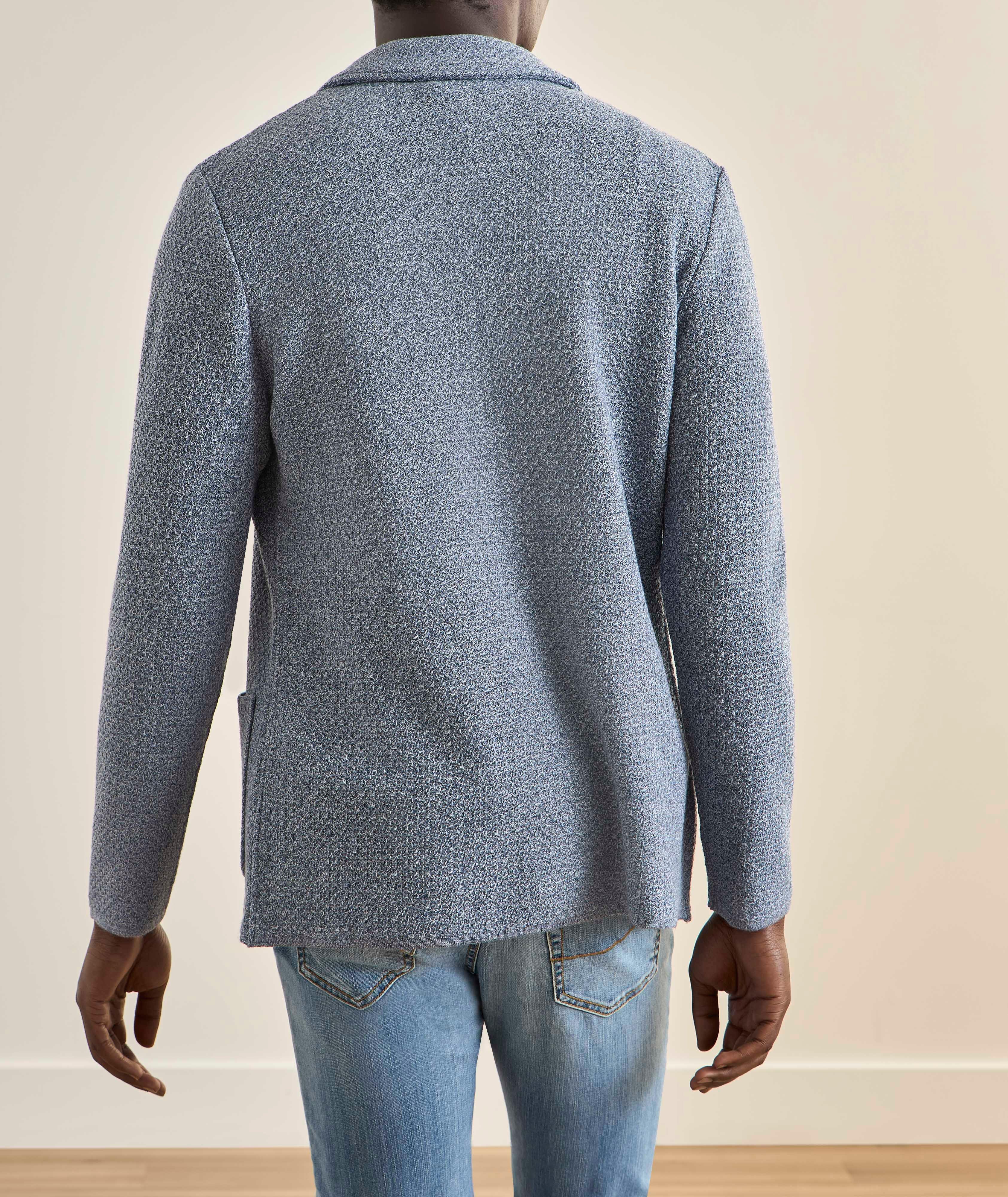 Basket Weave Virgin Wool Cardigan image 2