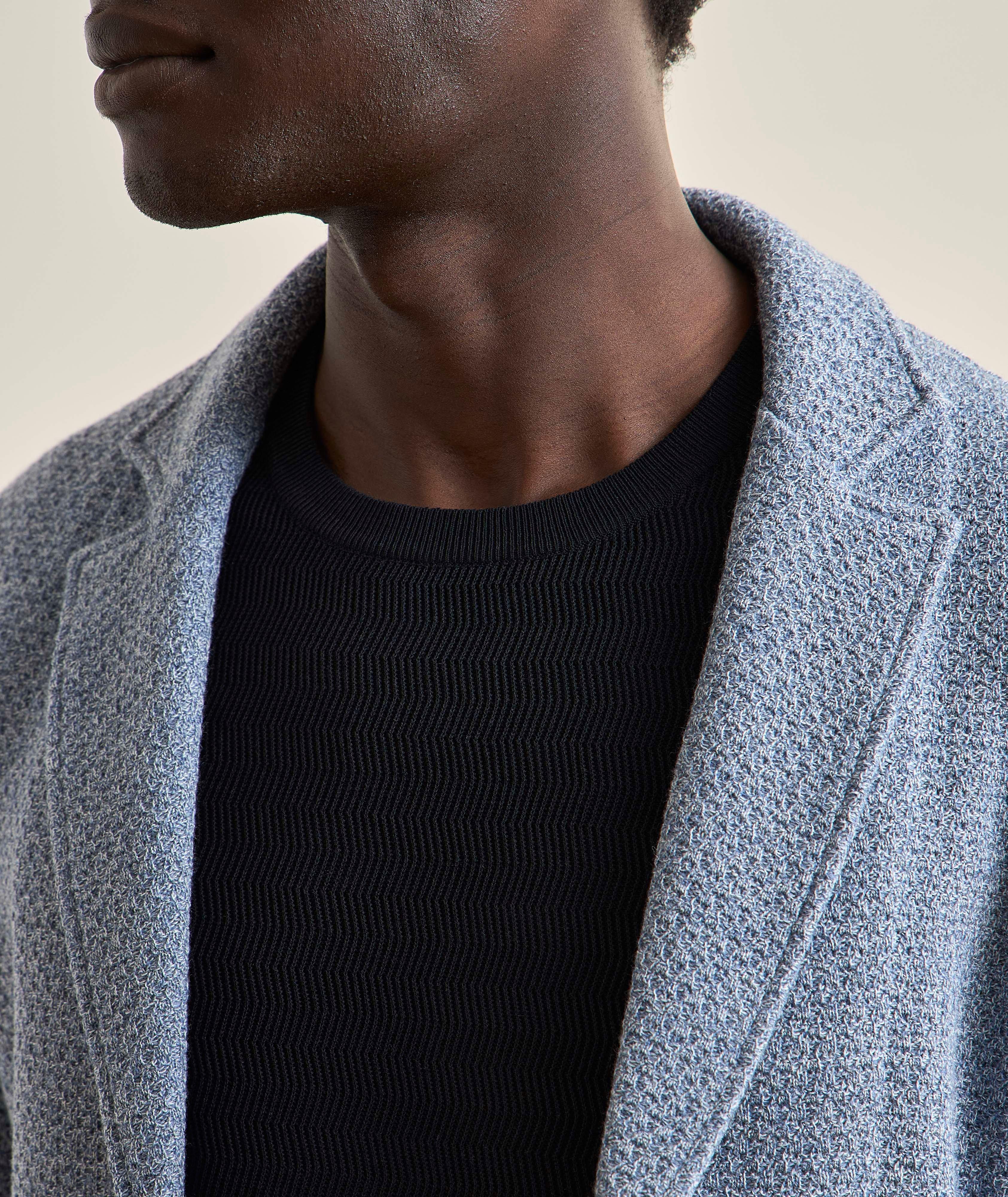 Basket Weave Virgin Wool Cardigan image 3