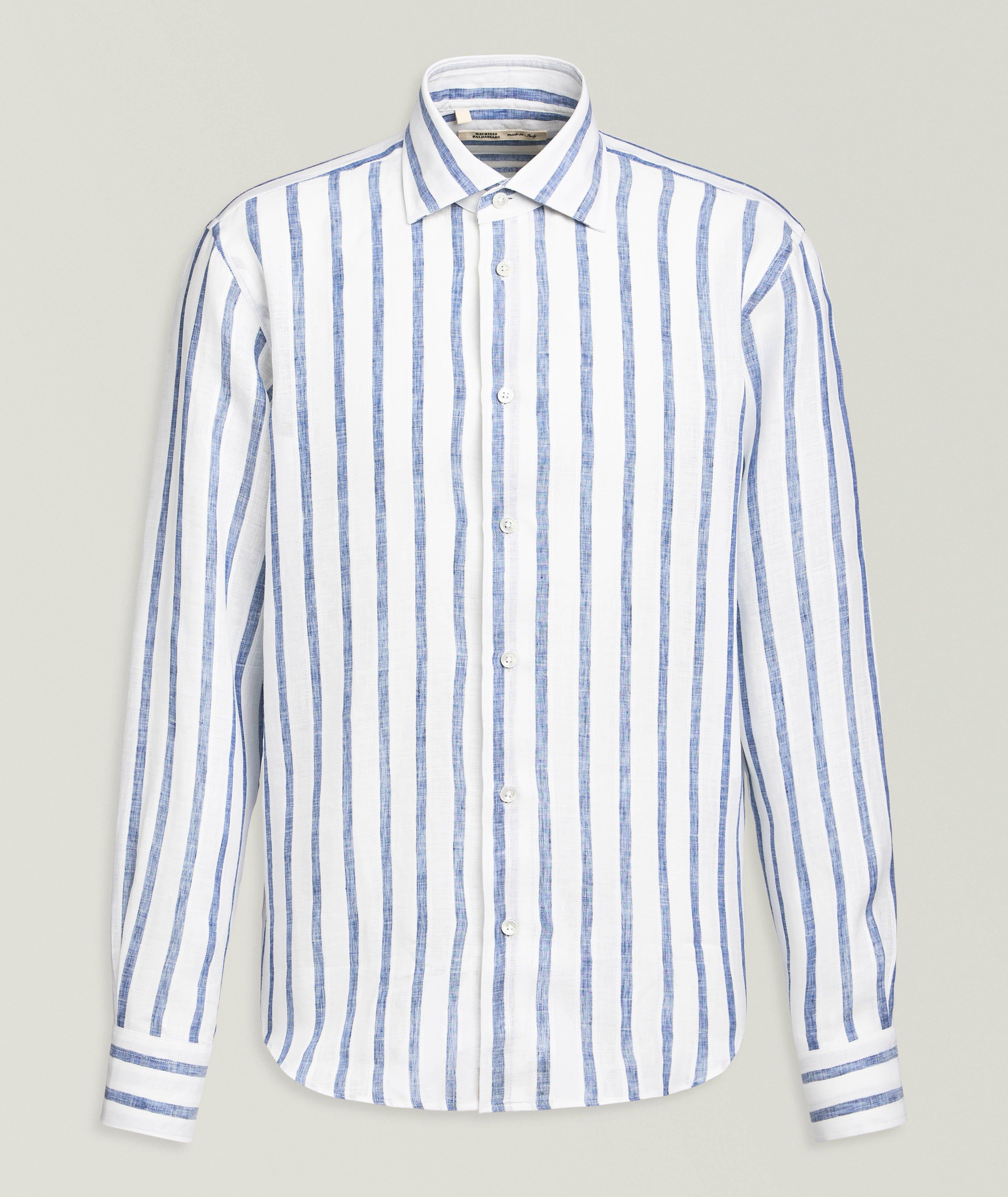 Maurizio Baldassari Chemise lin rayée