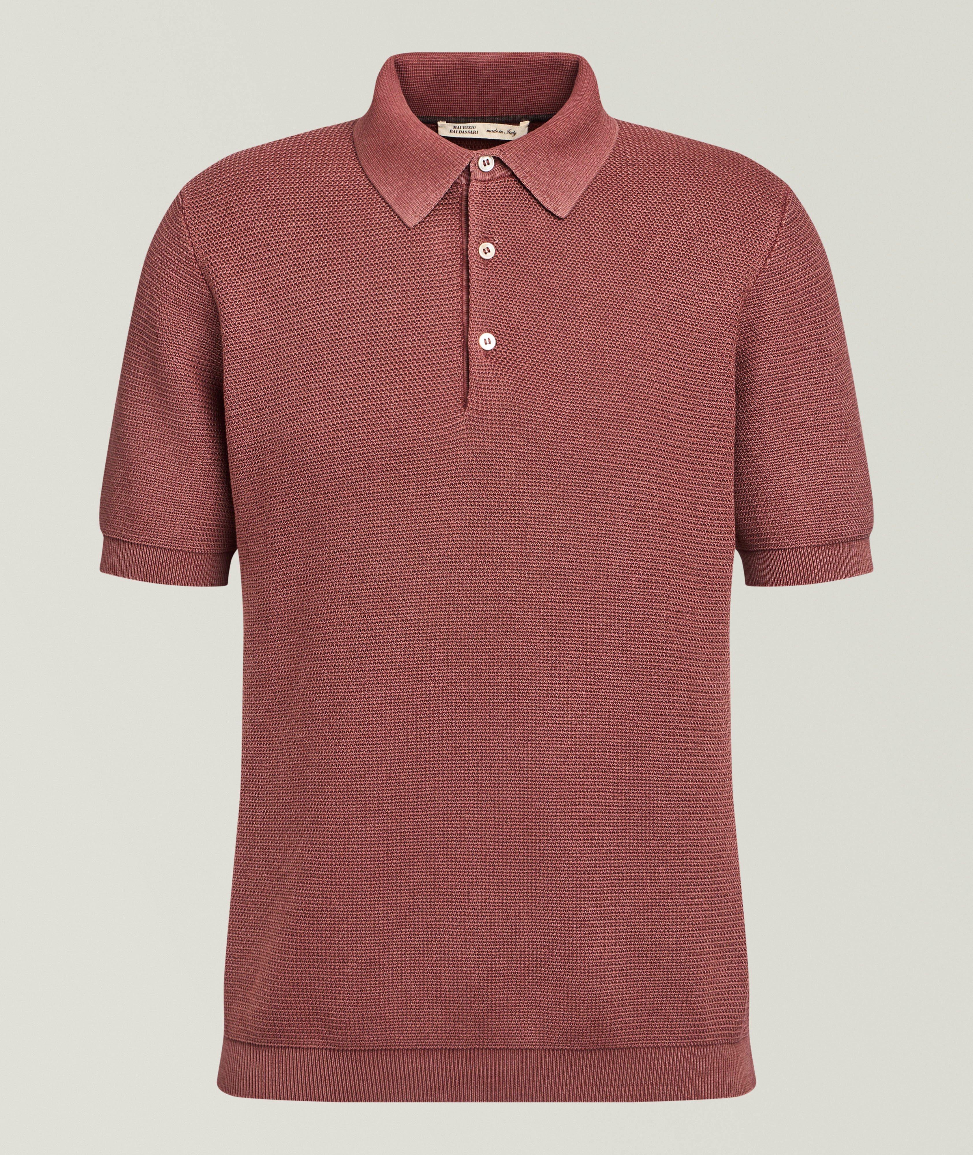 Maurizio Baldassari Garment Dyed Crochet Polo