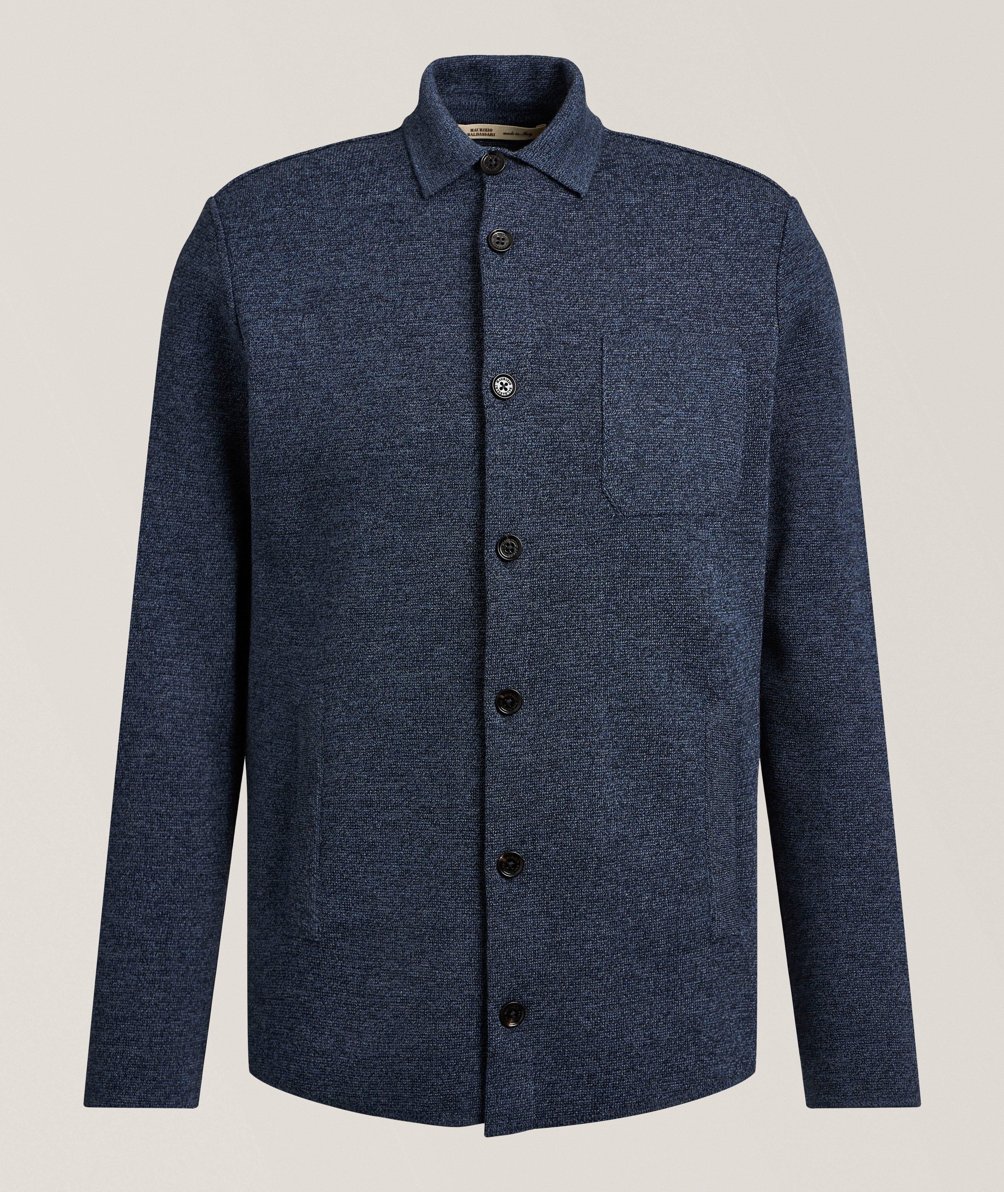Milano Stitch Mélange Wool Overshirt  image 0