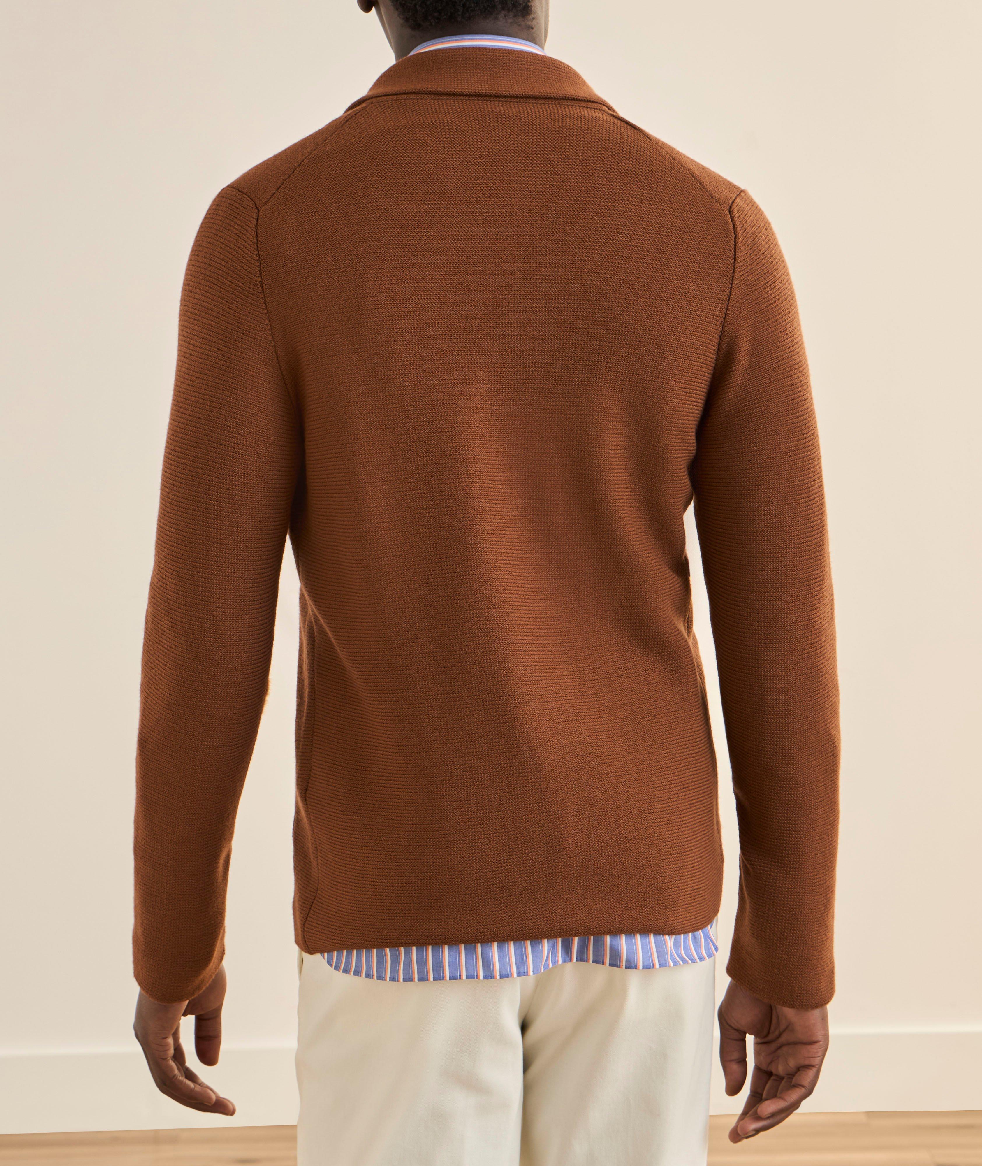 Cardigan laine tricoté mérinos image 2