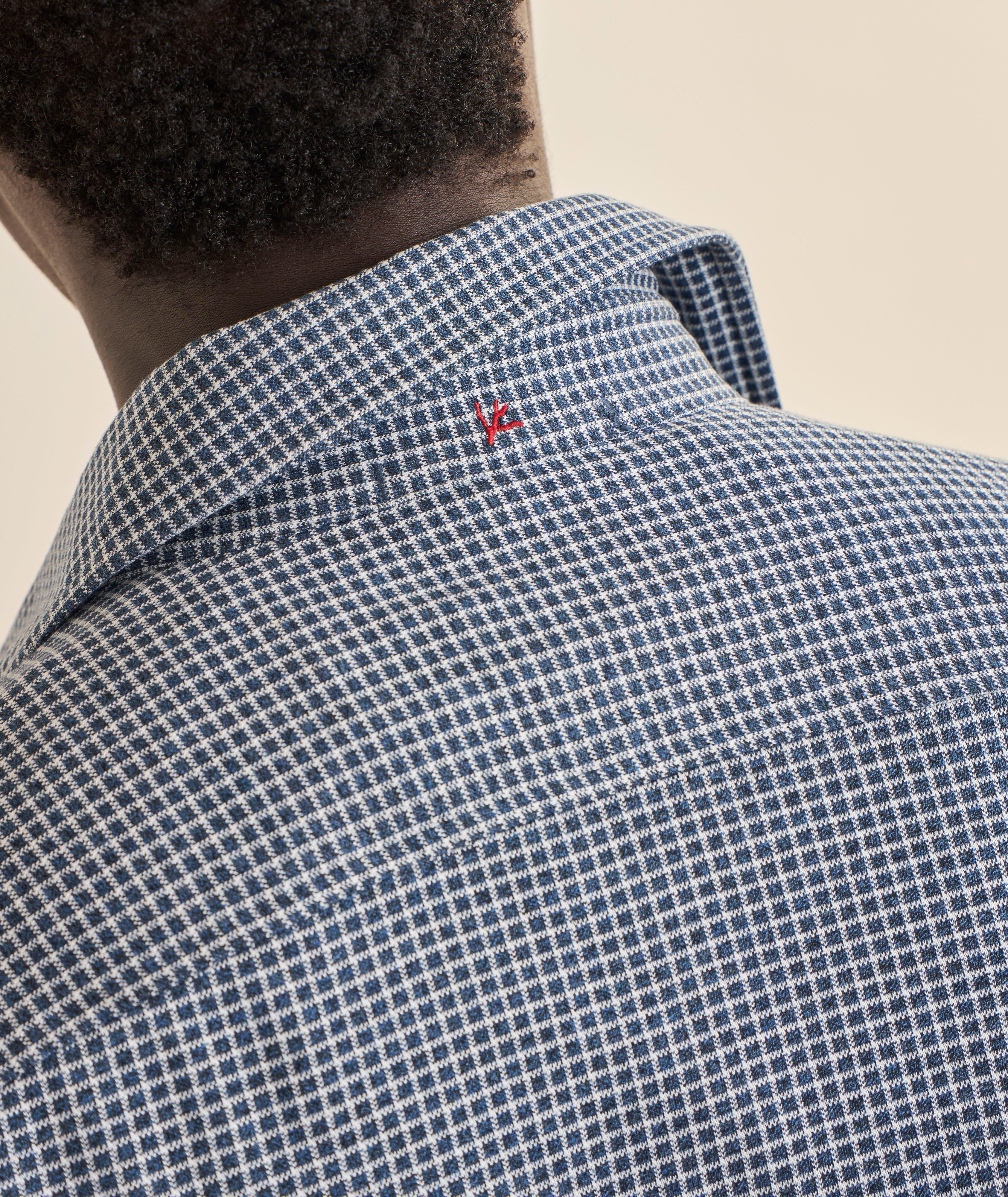 Surchemise coton-soie à petits carreaux image 4