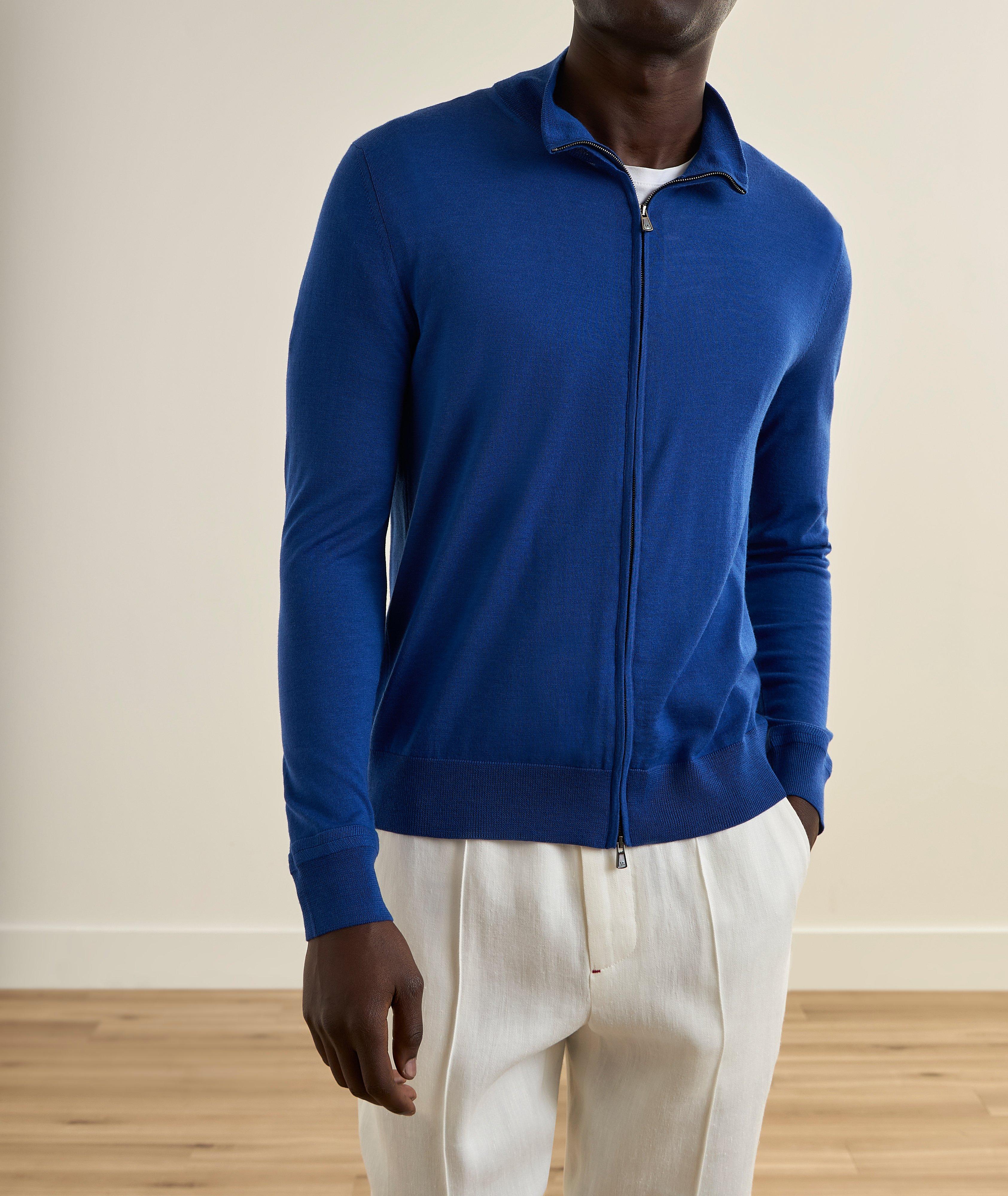 Merino Wool Full-Zip Cardigan  image 1