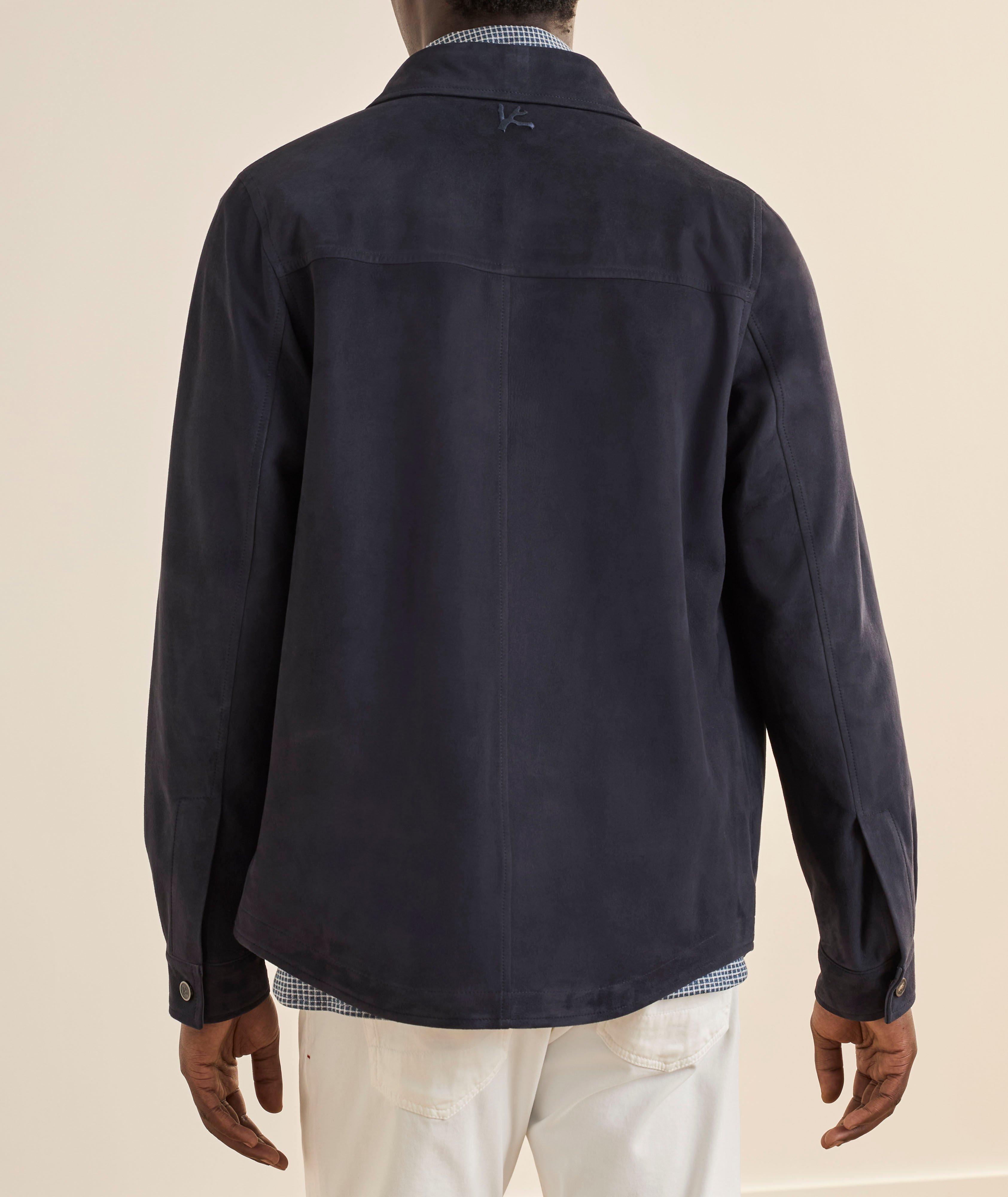 Suede Snap-Button Overshirt image 2