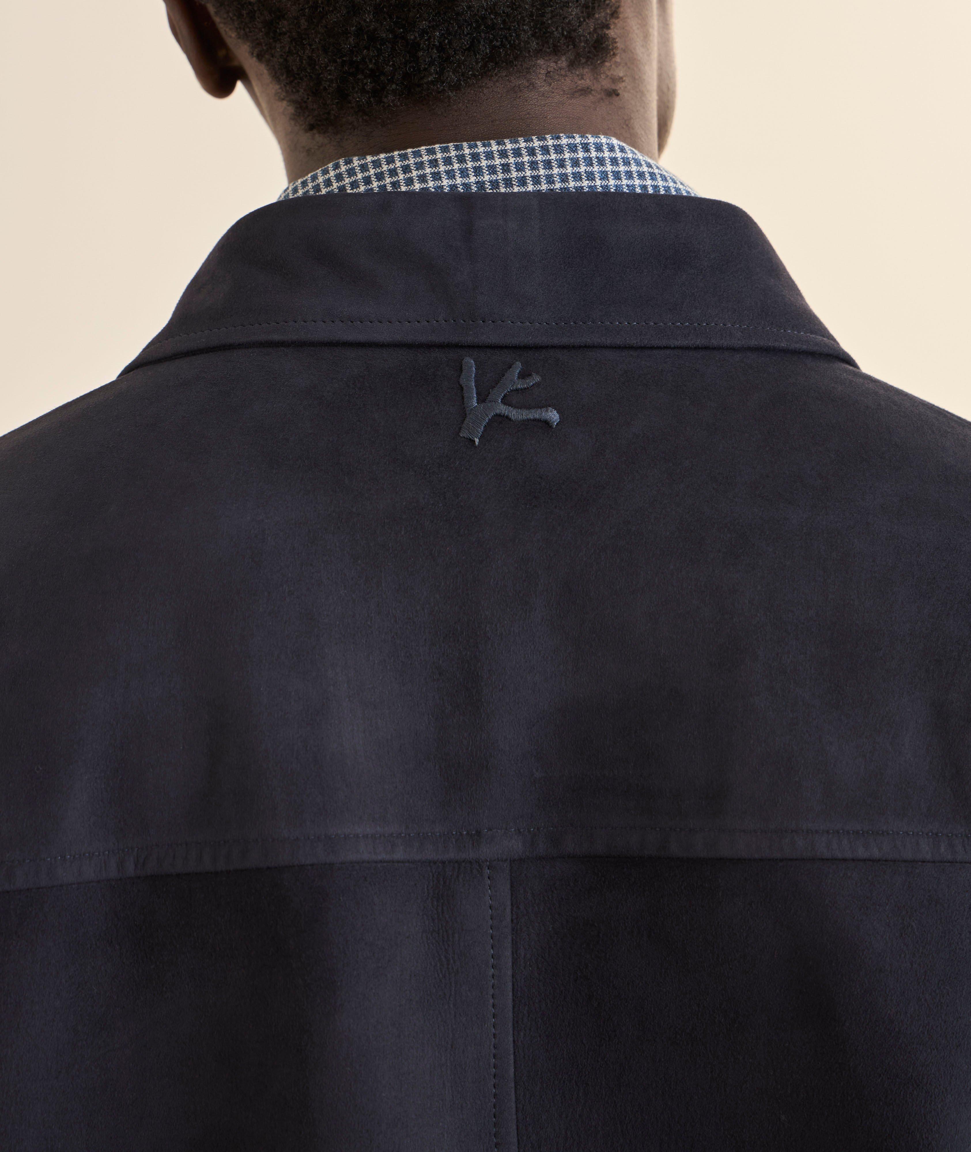 Suede Snap-Button Overshirt image 4