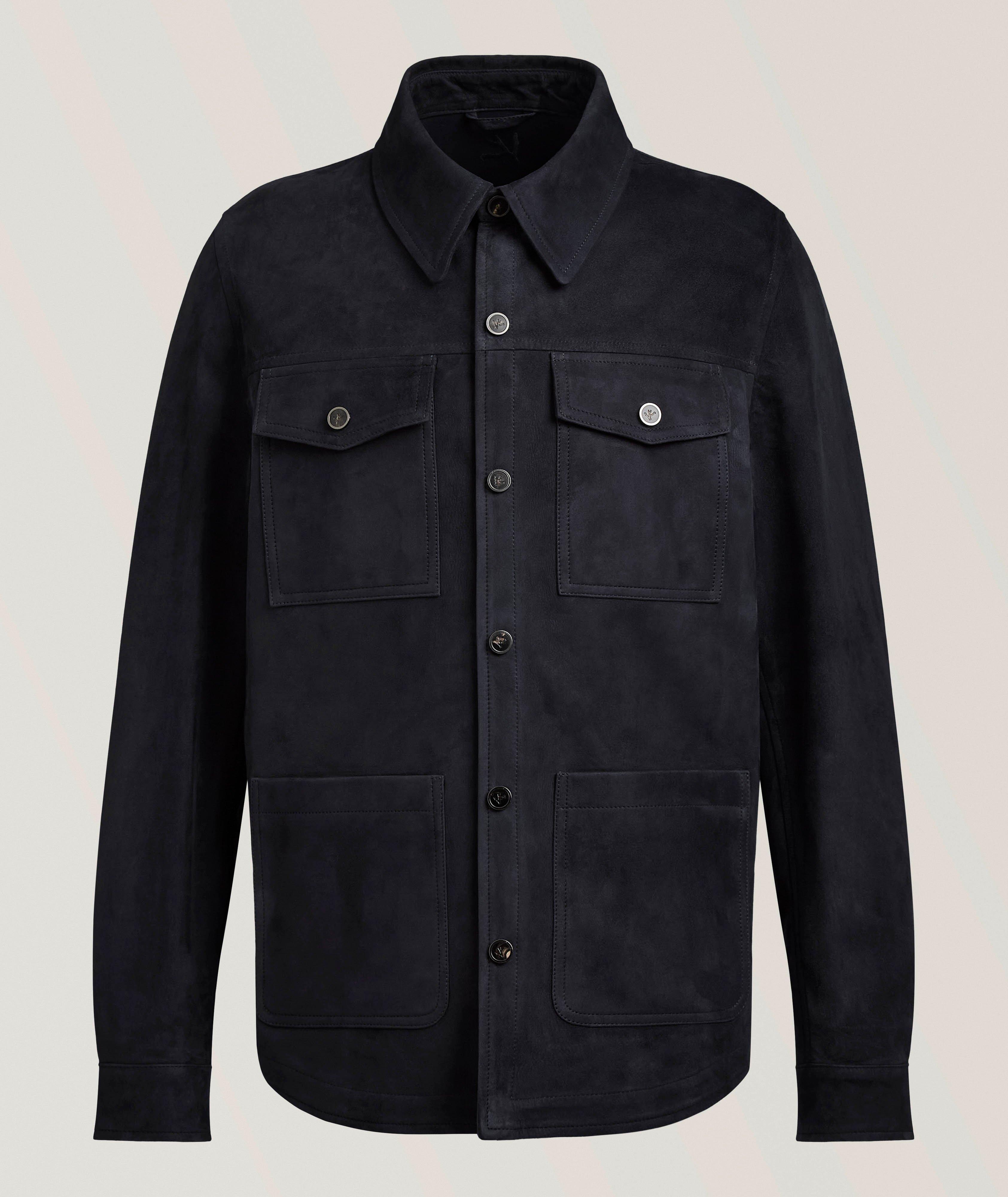 Suede Snap-Button Overshirt image 0