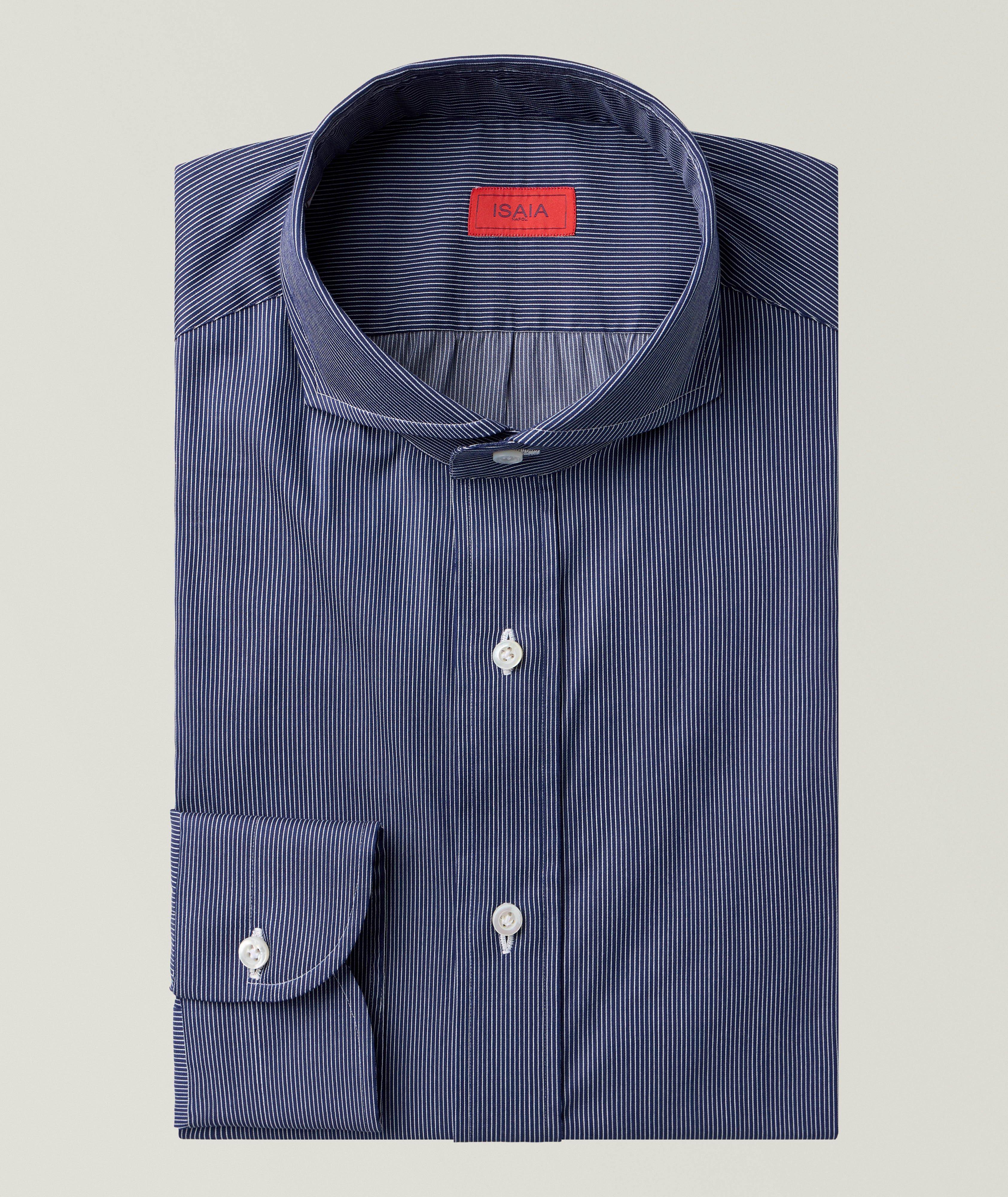 Chemise habillée coton-mélange rayures fines image 0