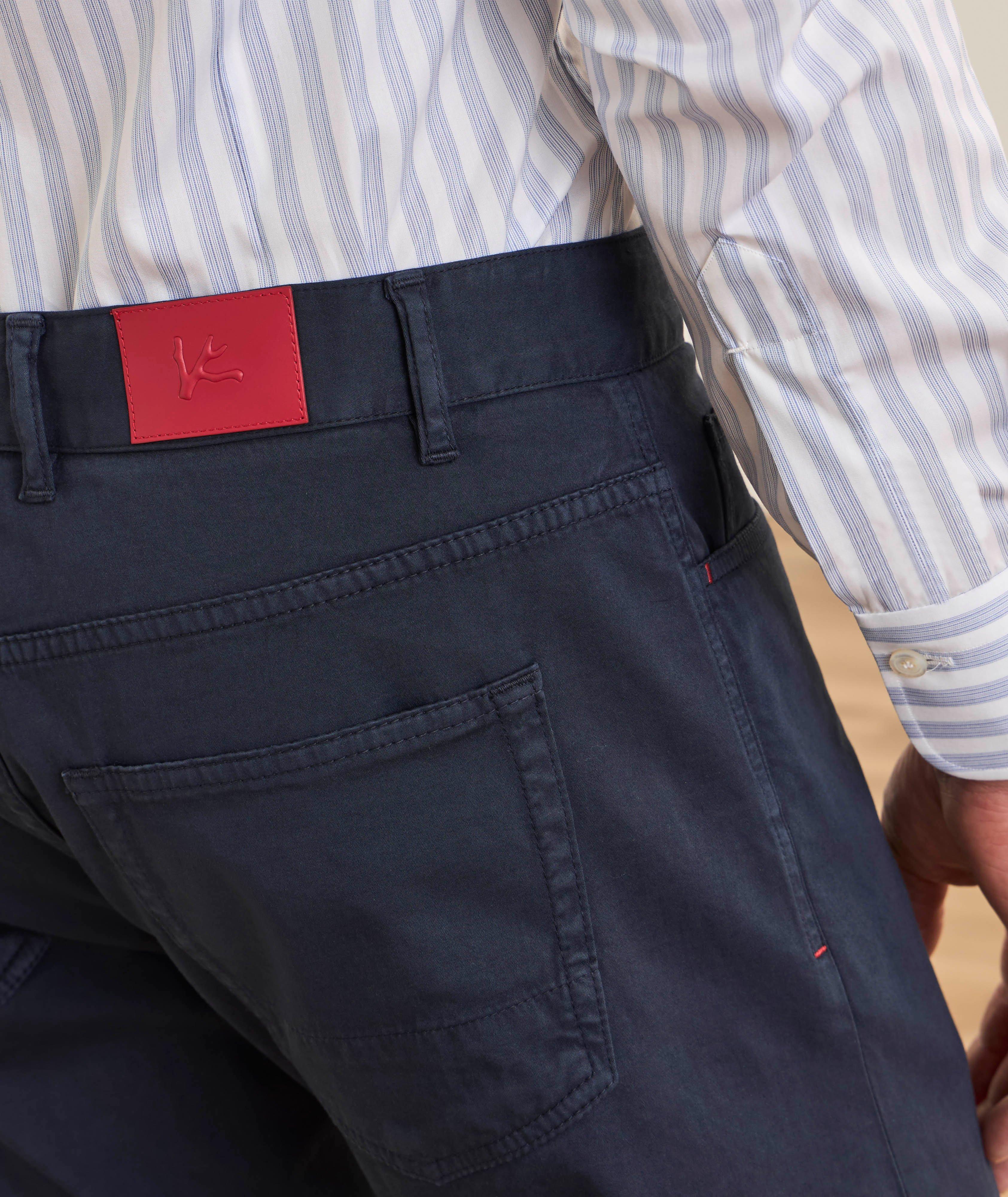 Pantalon ajustée droite à cinq poches image 3