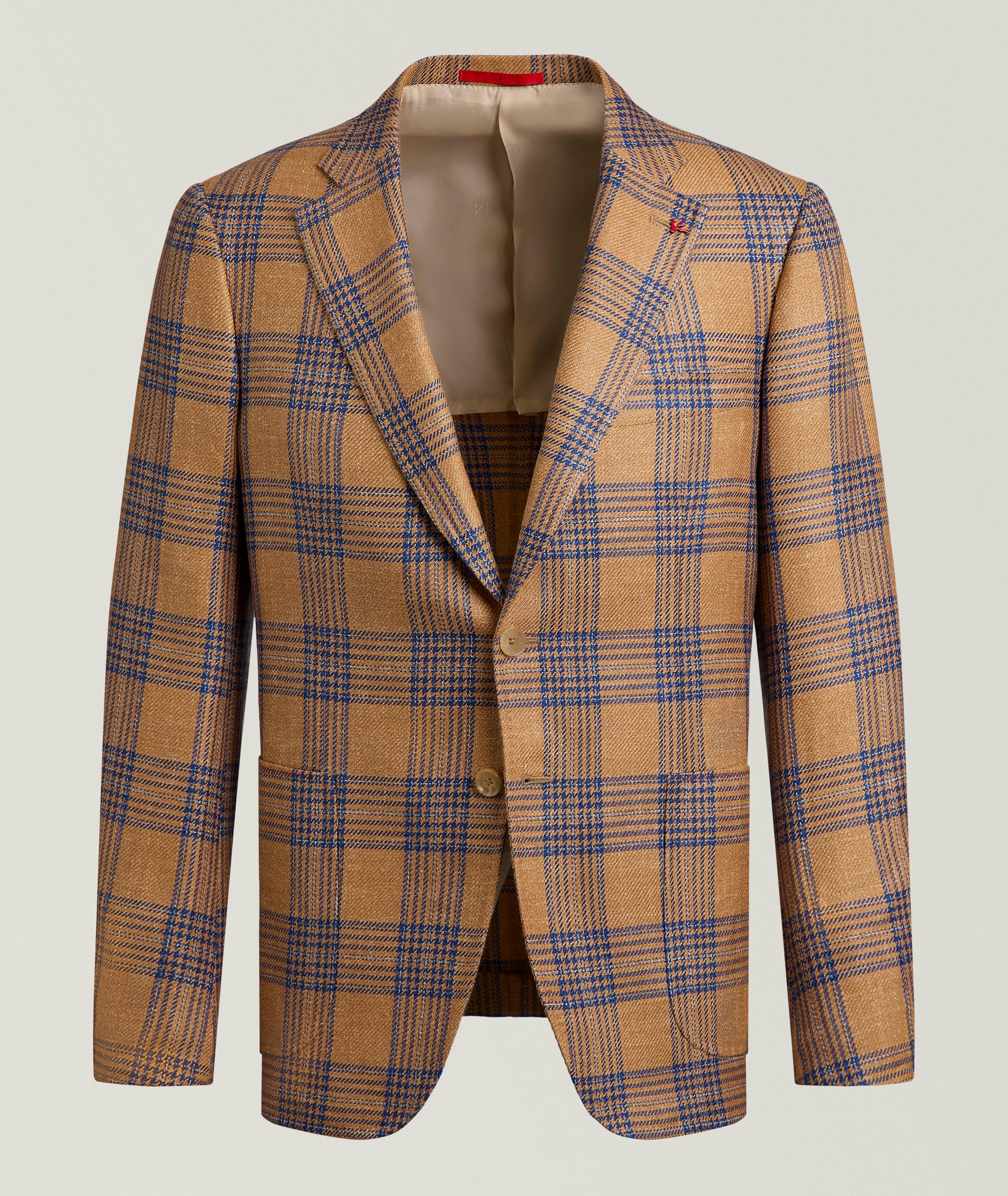 Isaia Capri Overcheck Sport Jacket