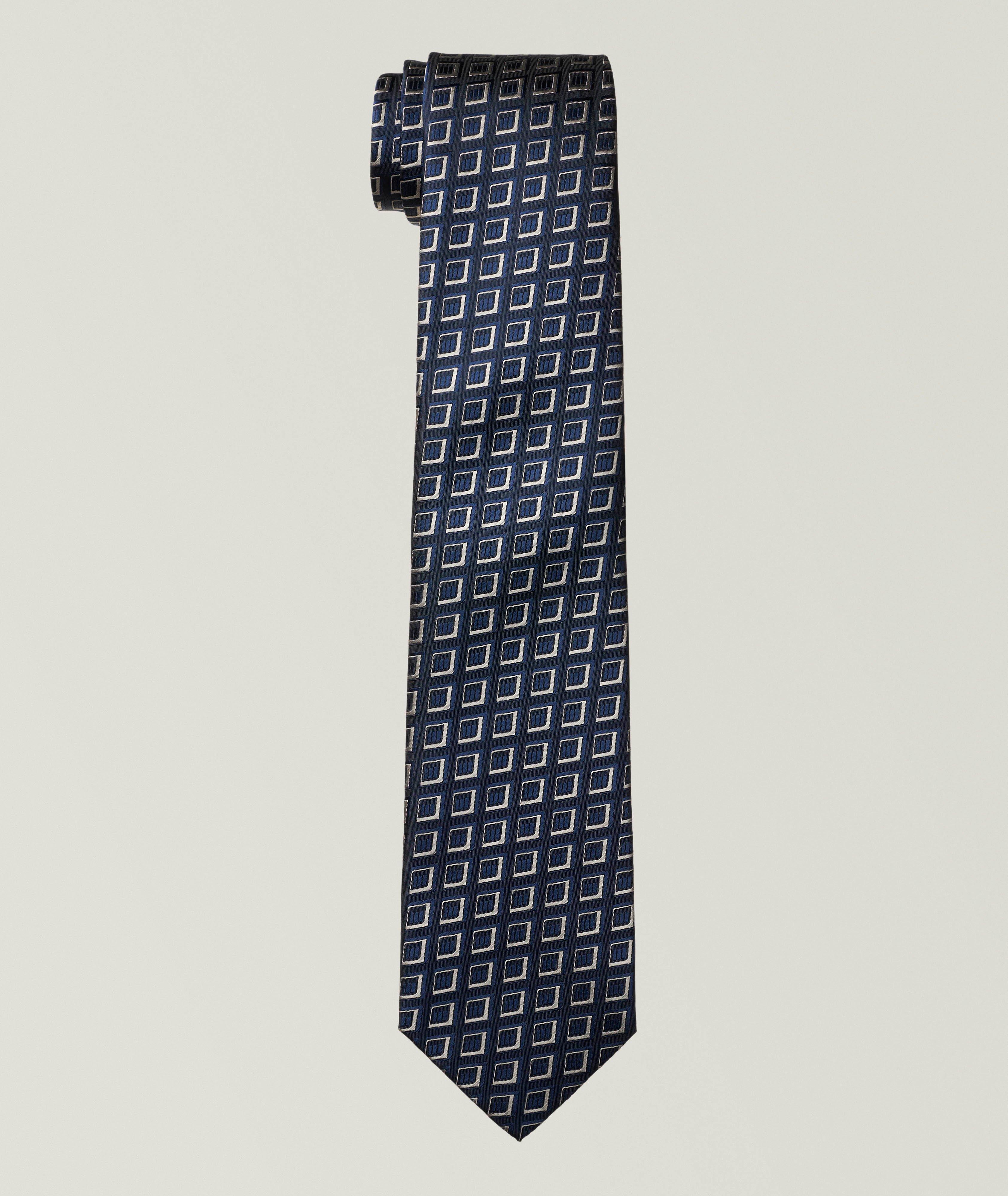 Isaia Geometric Silk Tie