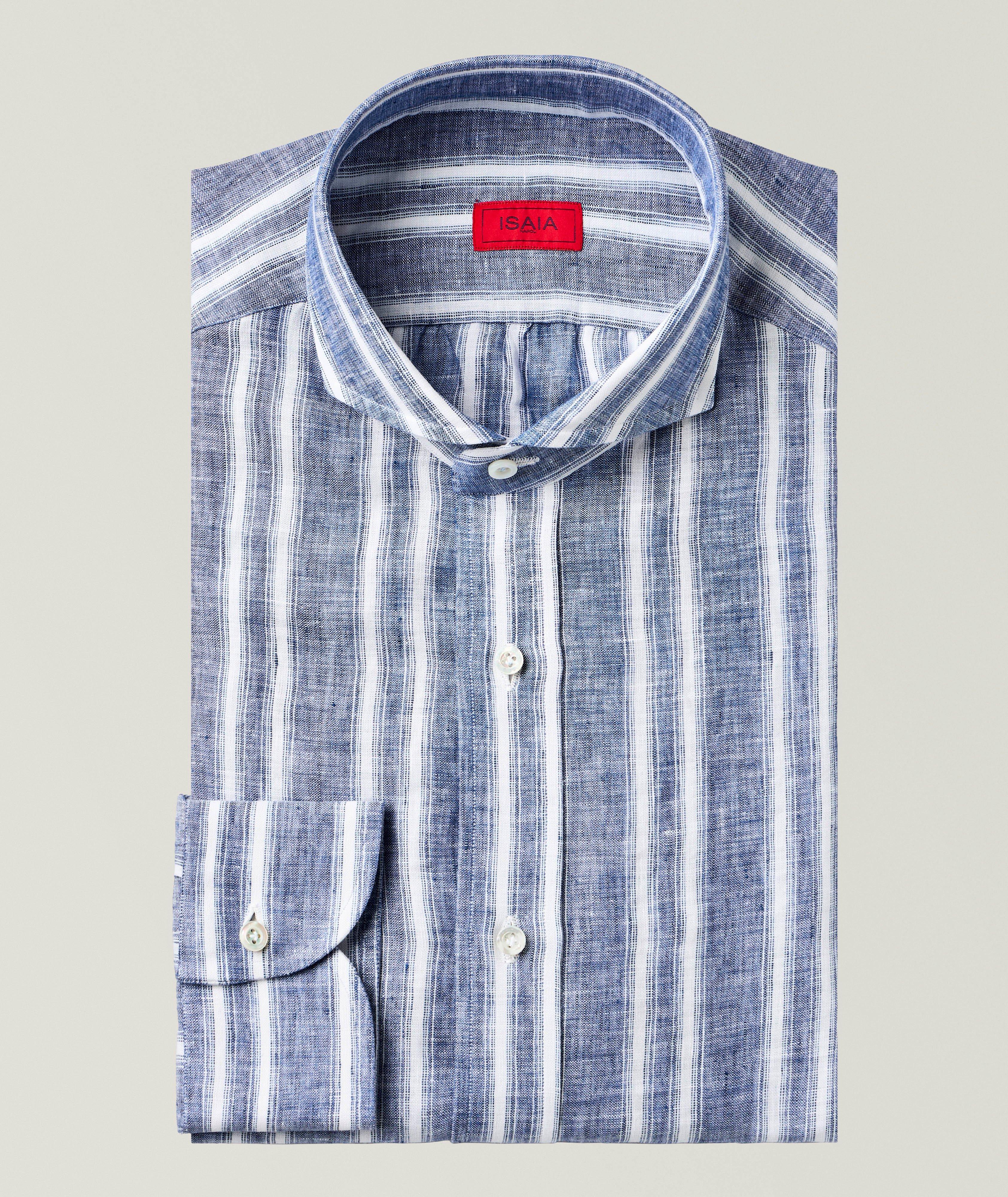 Striped Linen Dress Shirt image 0