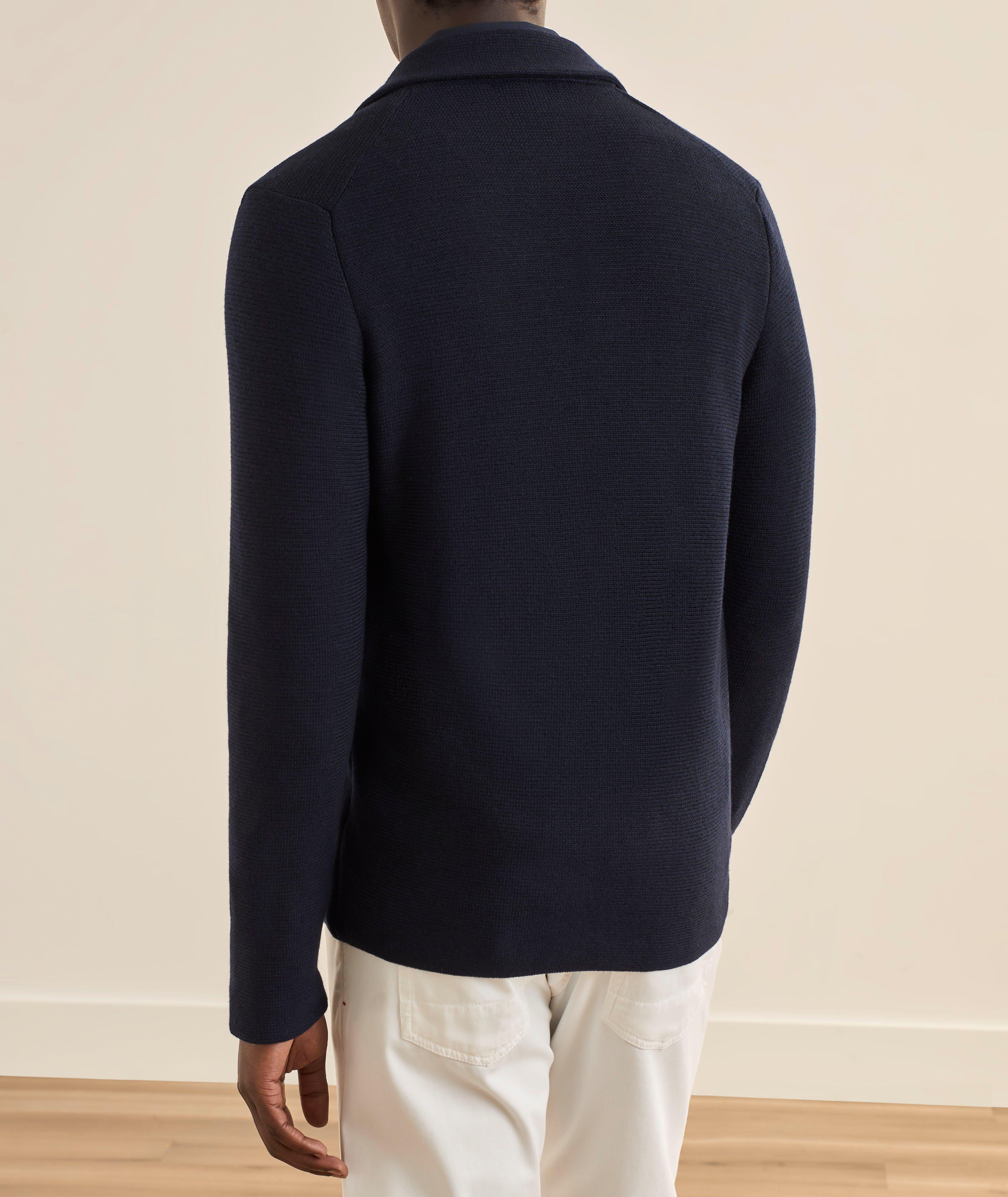 Cardigan laine tricoté mérinos image 2