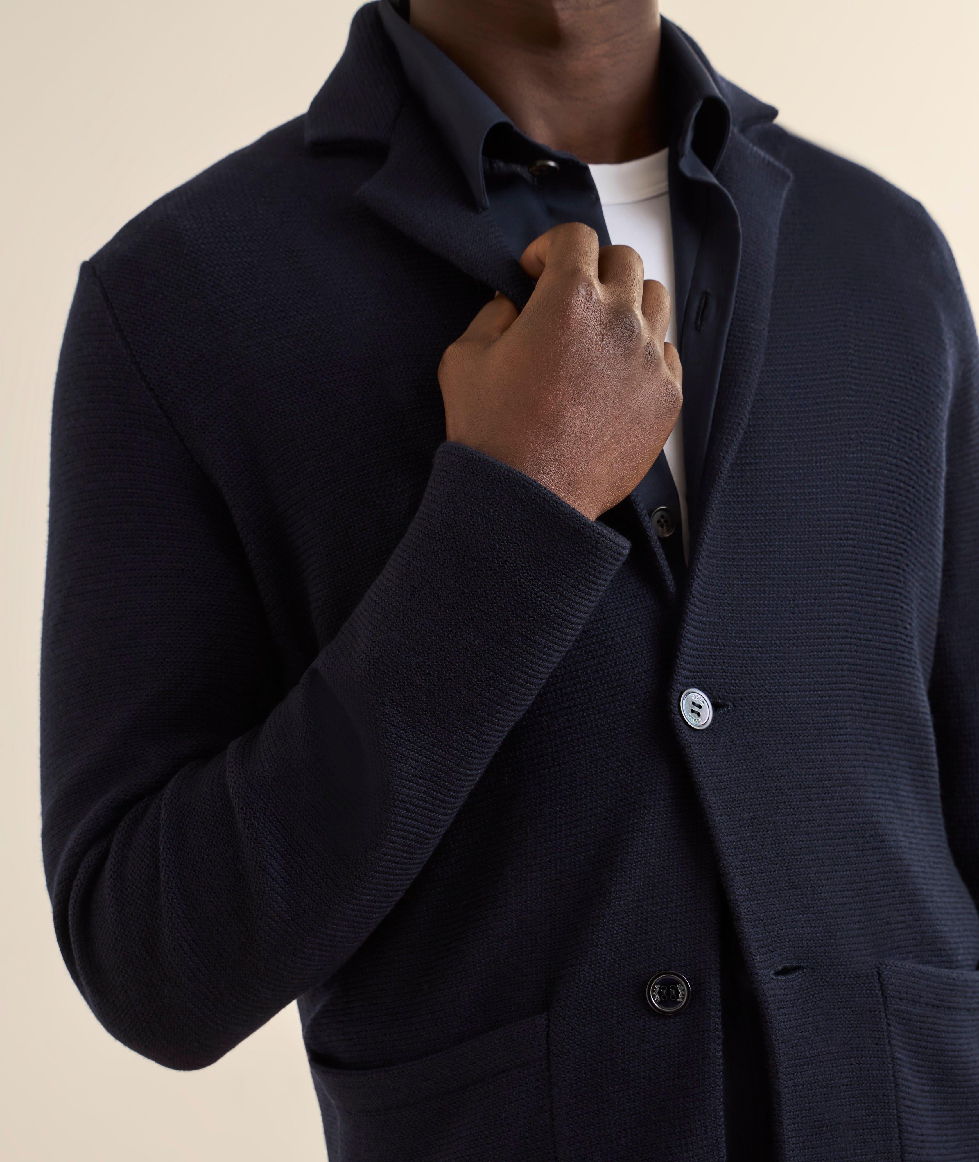 Cardigan laine tricoté mérinos image 3