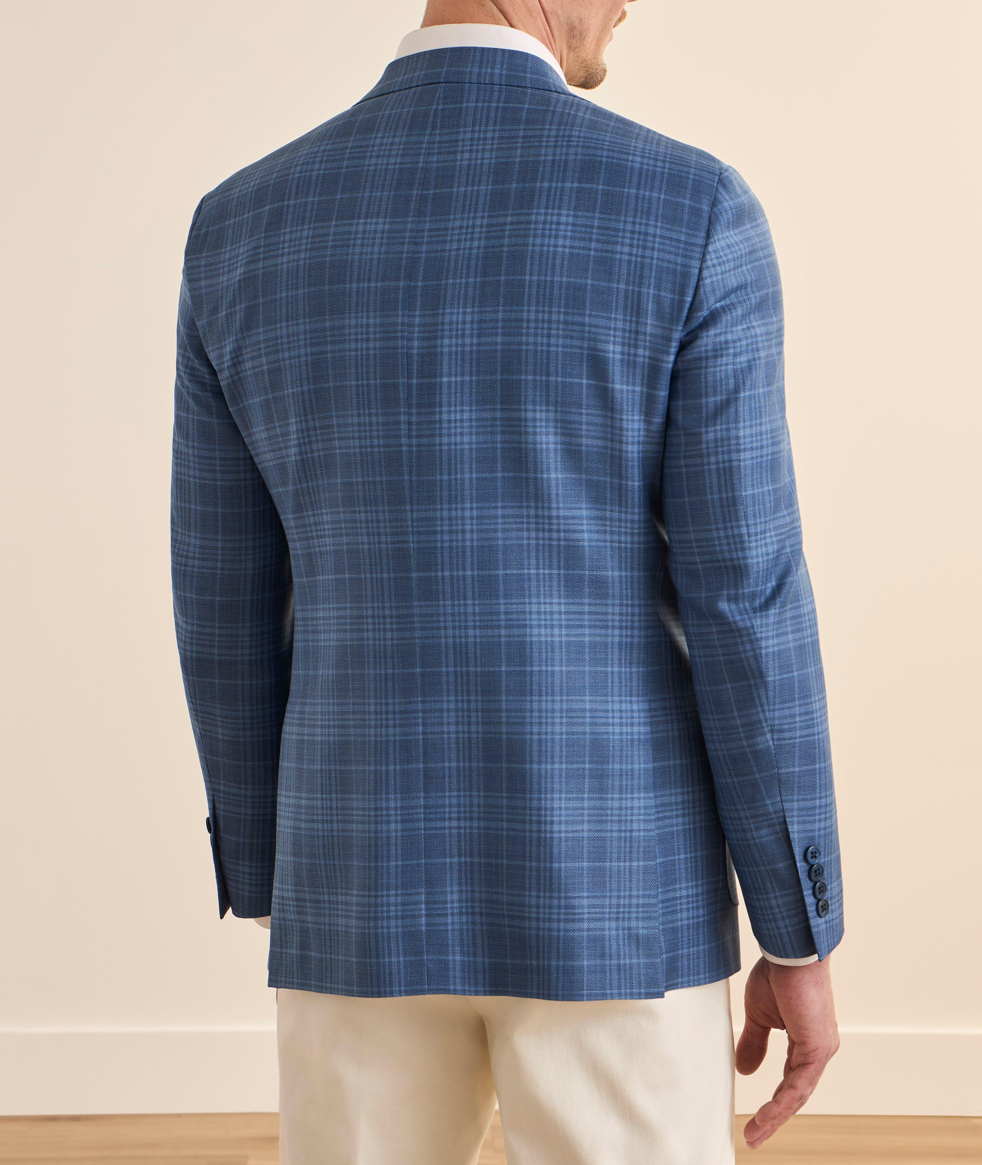 Cosmo Checked Wool-Silk Sport Jacket image 2
