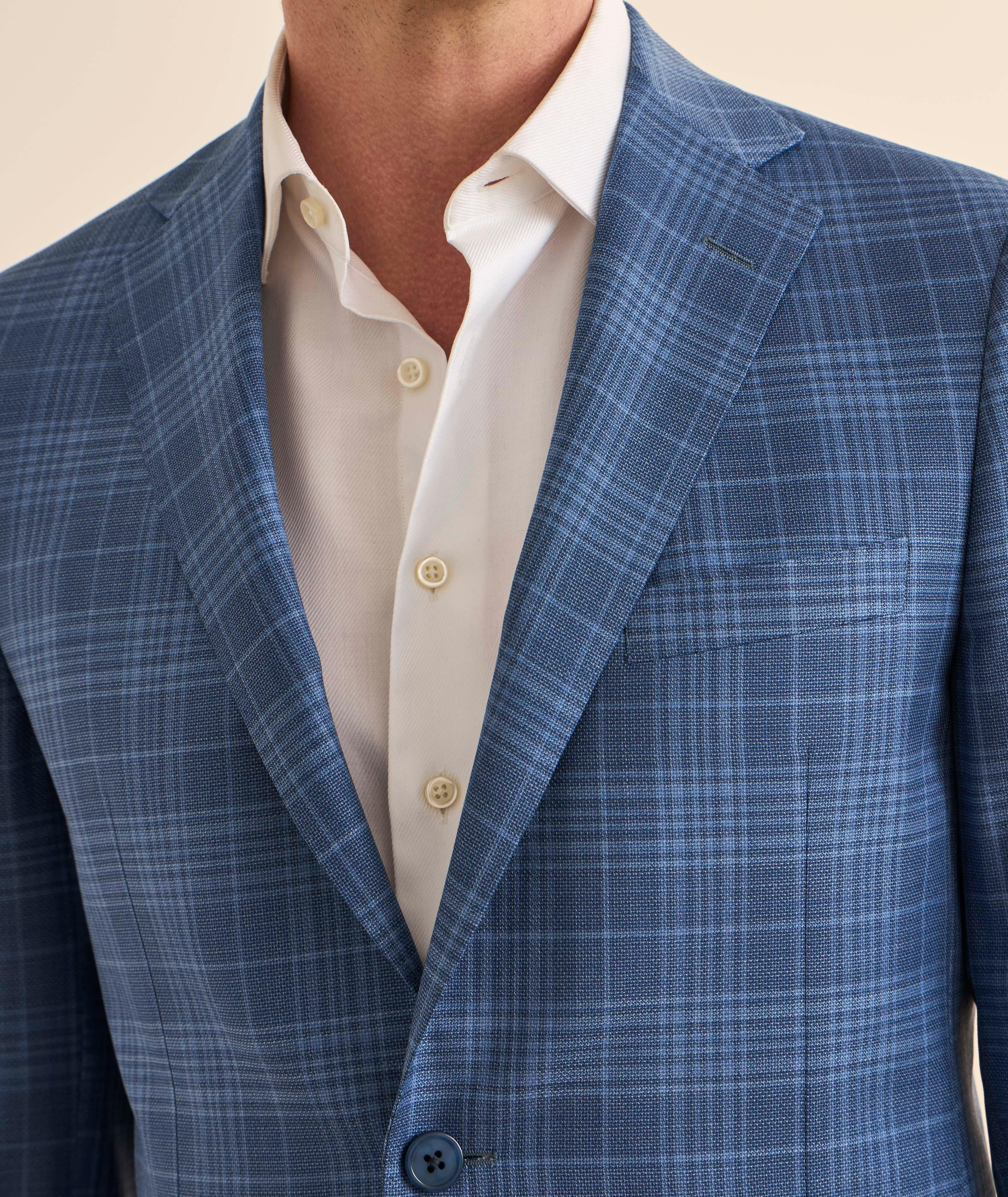 Cosmo Checked Wool-Silk Sport Jacket image 3