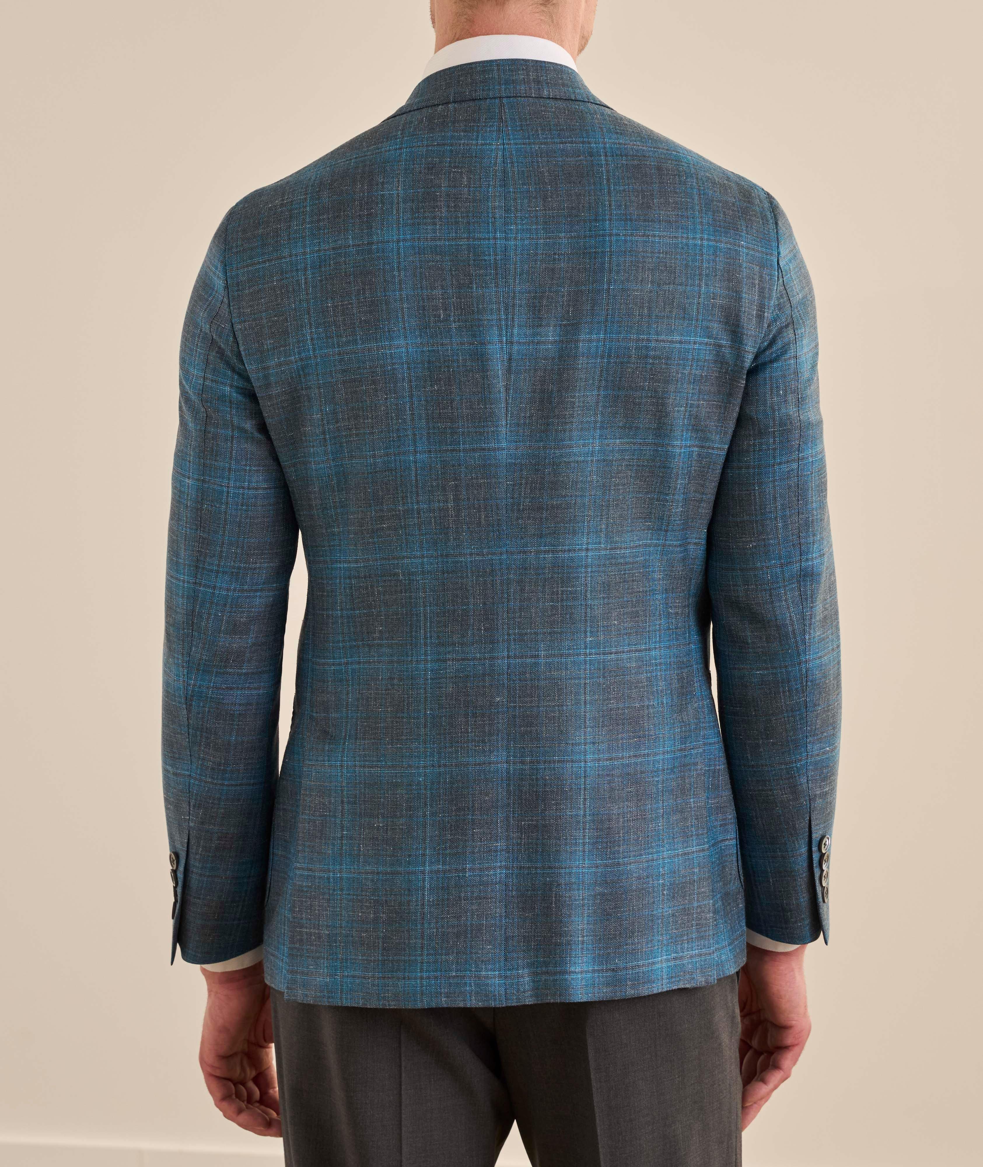 Plaid Wool-Blend Canvas Sport Jacket image 2