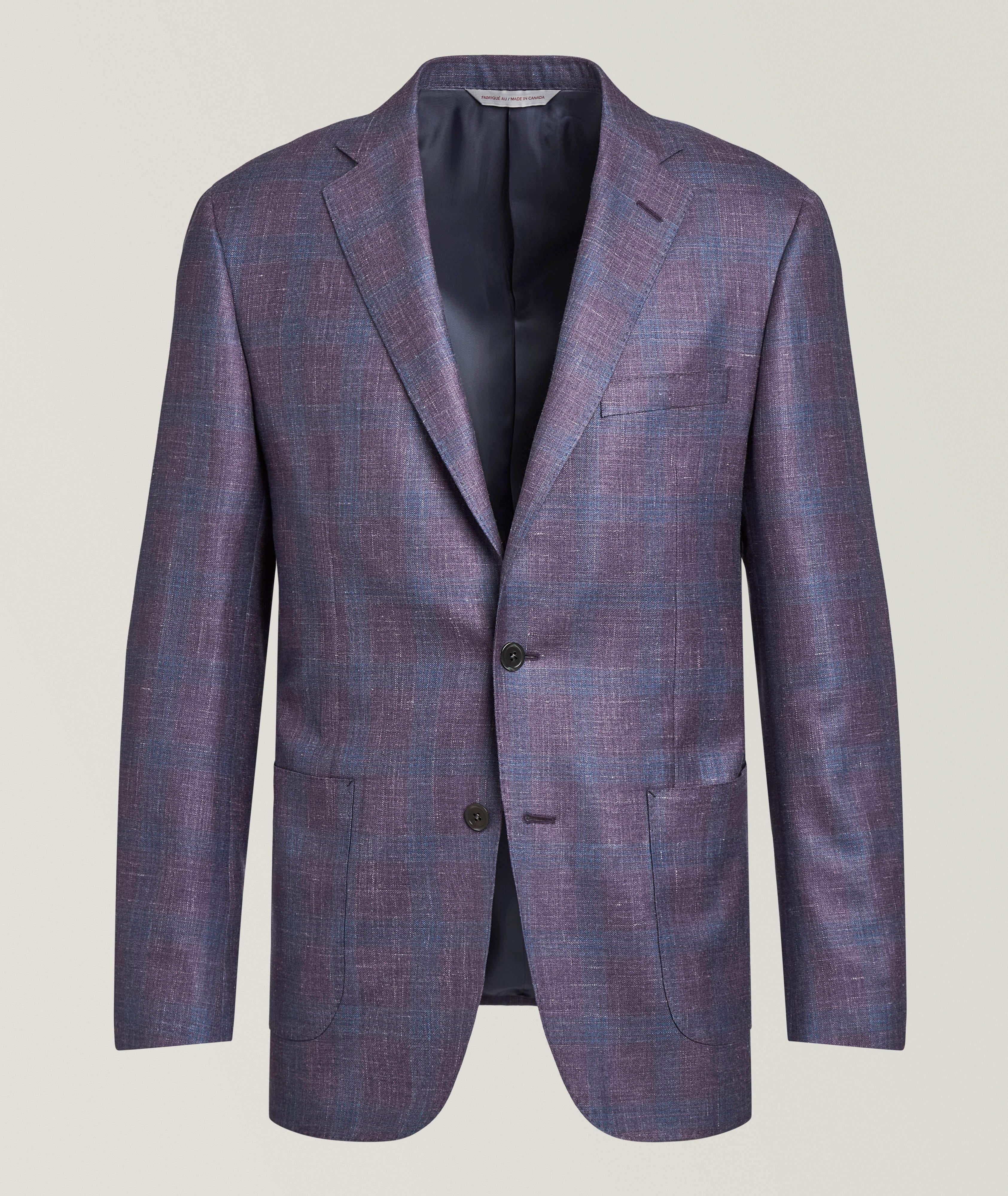 Samuelsohn Cosmo Plaid Wool-Blend Sport Jacket