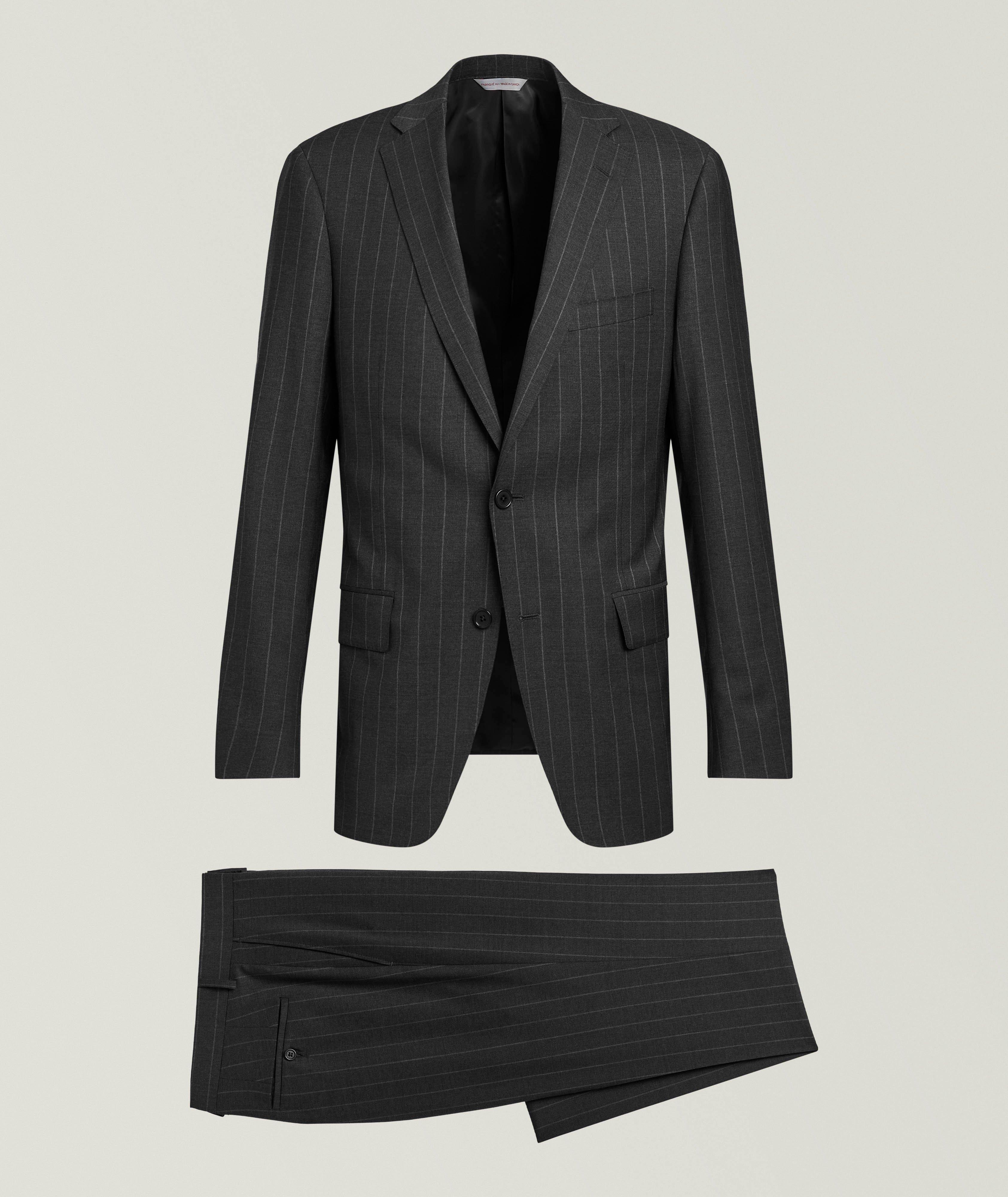 Samuelsohn Cosmo Striped Stretch-Wool Suit