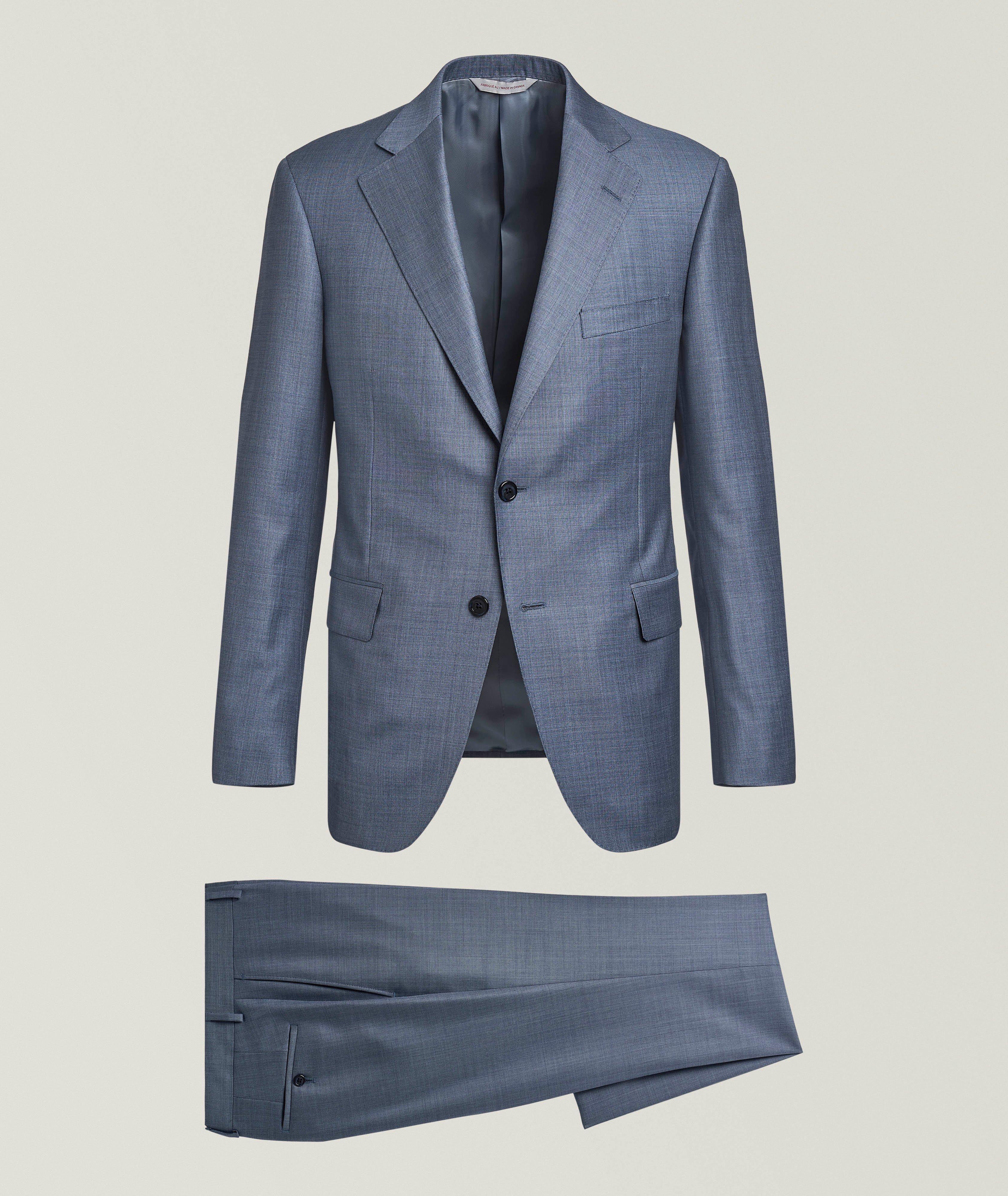 Samuelsohn Madison Sharkskin Super 110s Wool Suit 