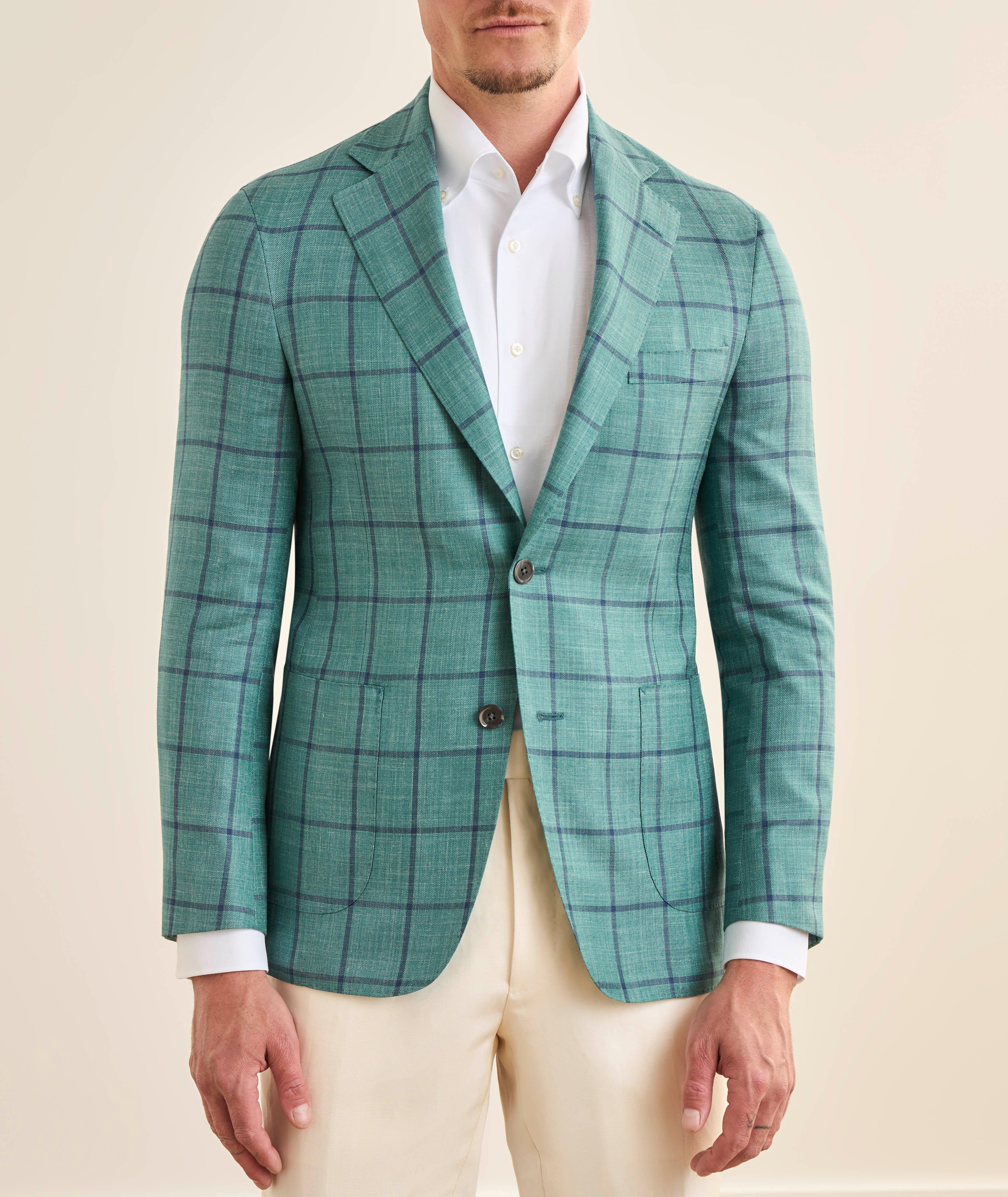 Windowpane Wool-Blend Sport Jacket  image 1