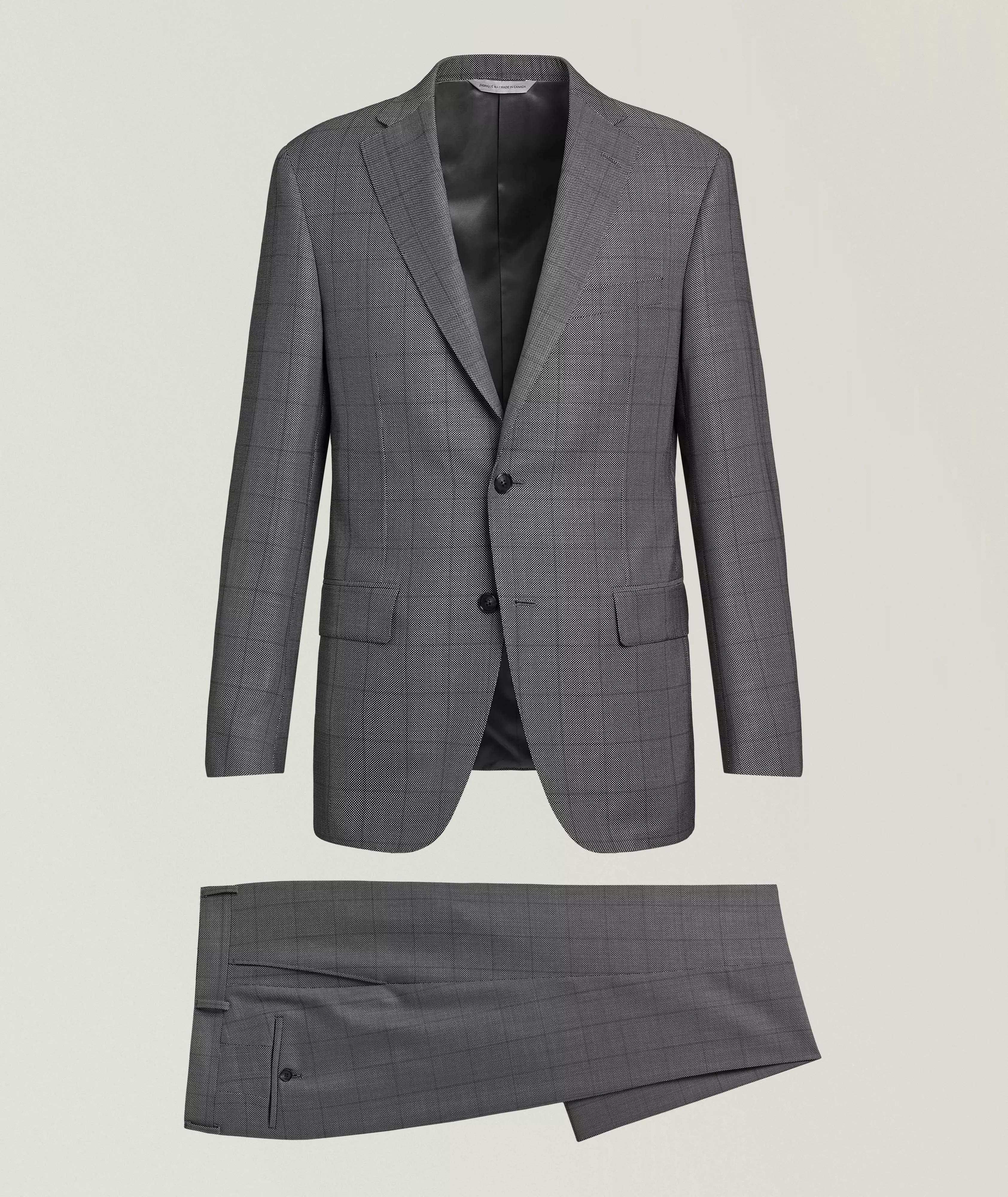 Samuelsohn Cosmo Birdseye Windowpane Wool Suit