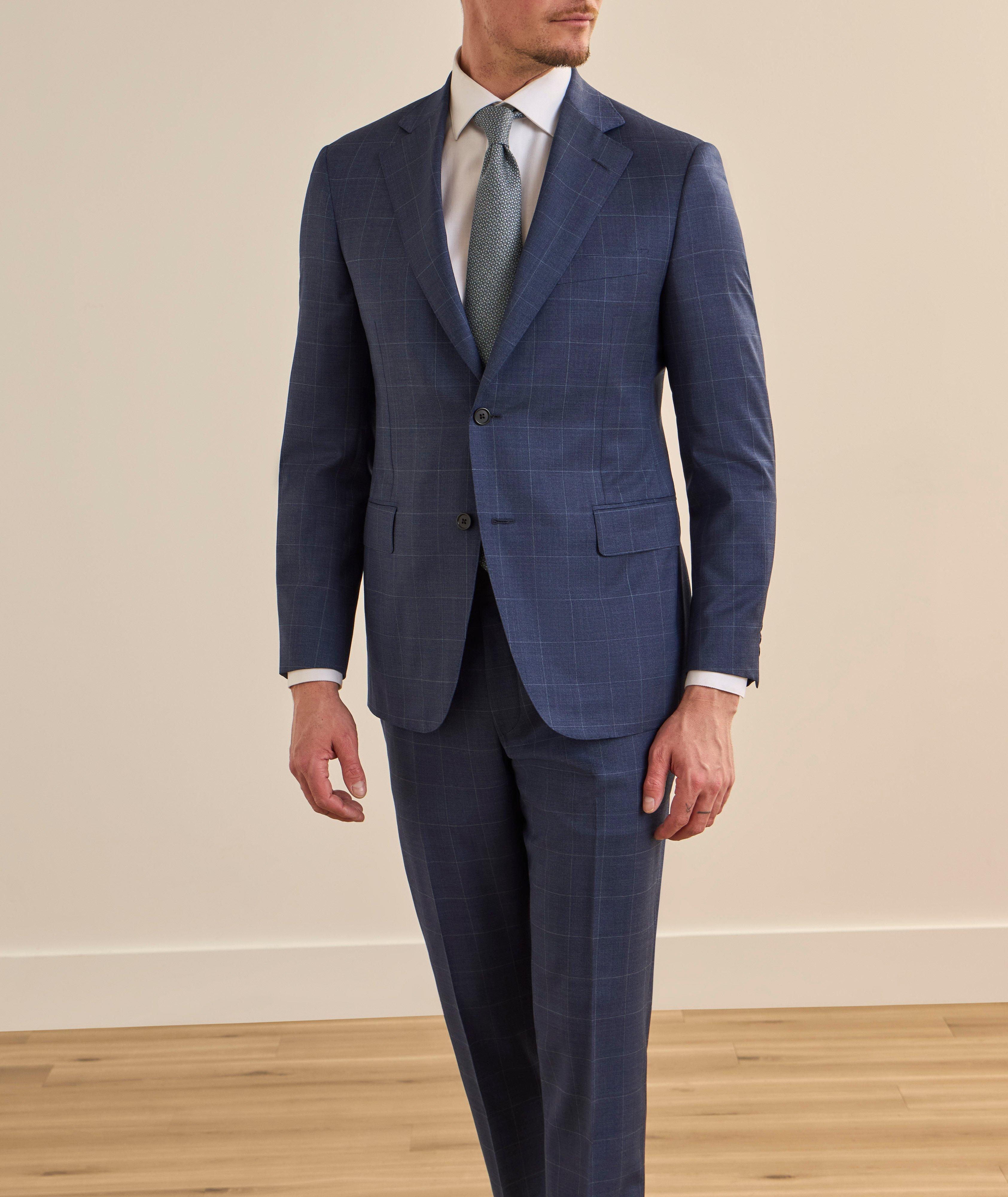 Madison Windowpane Super 130s Wool Suit  image 1