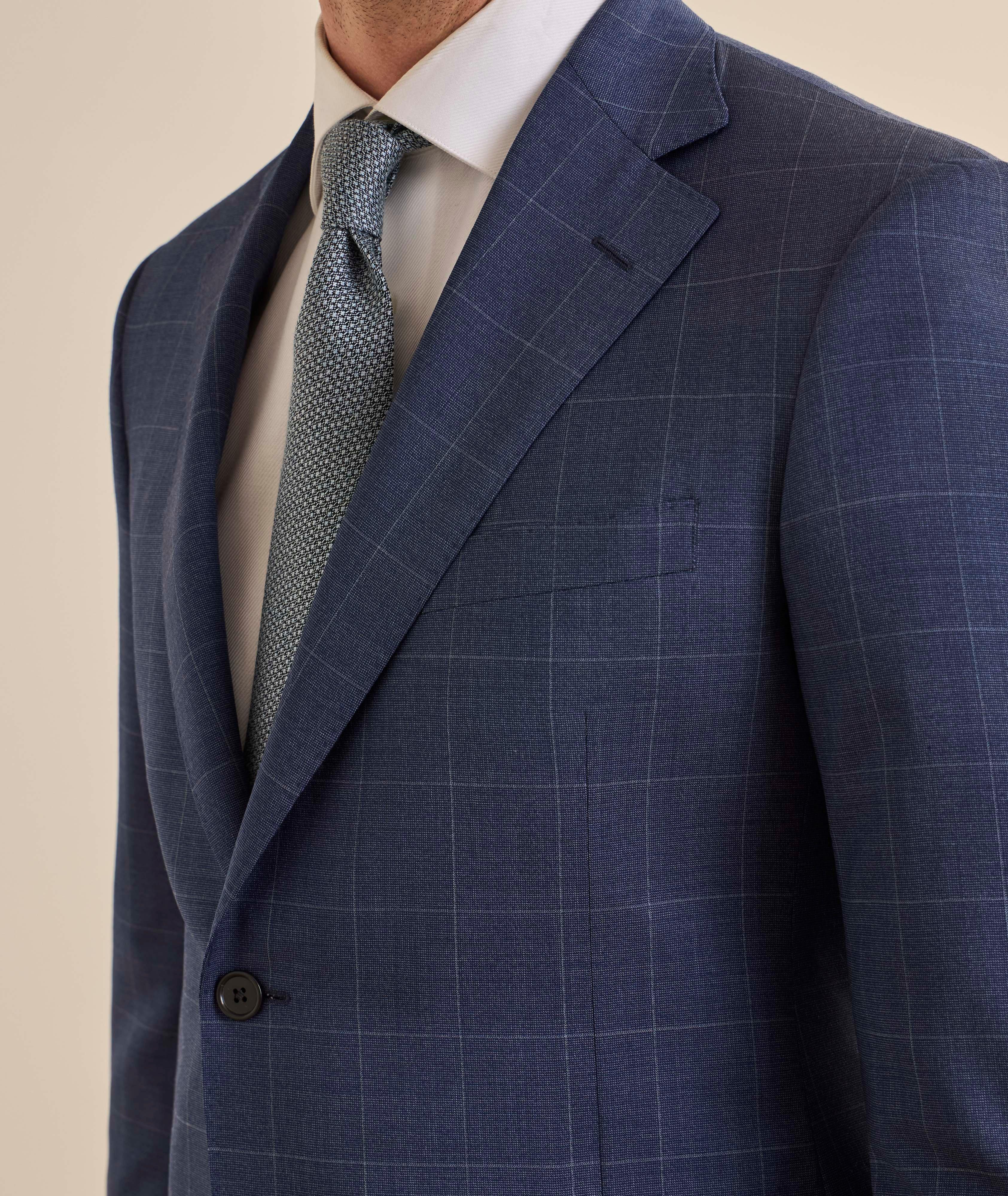 Madison blue スーツ　wool Samuelsohn Madison Windowpane Super 130s Wool Suit | Suits | Harry