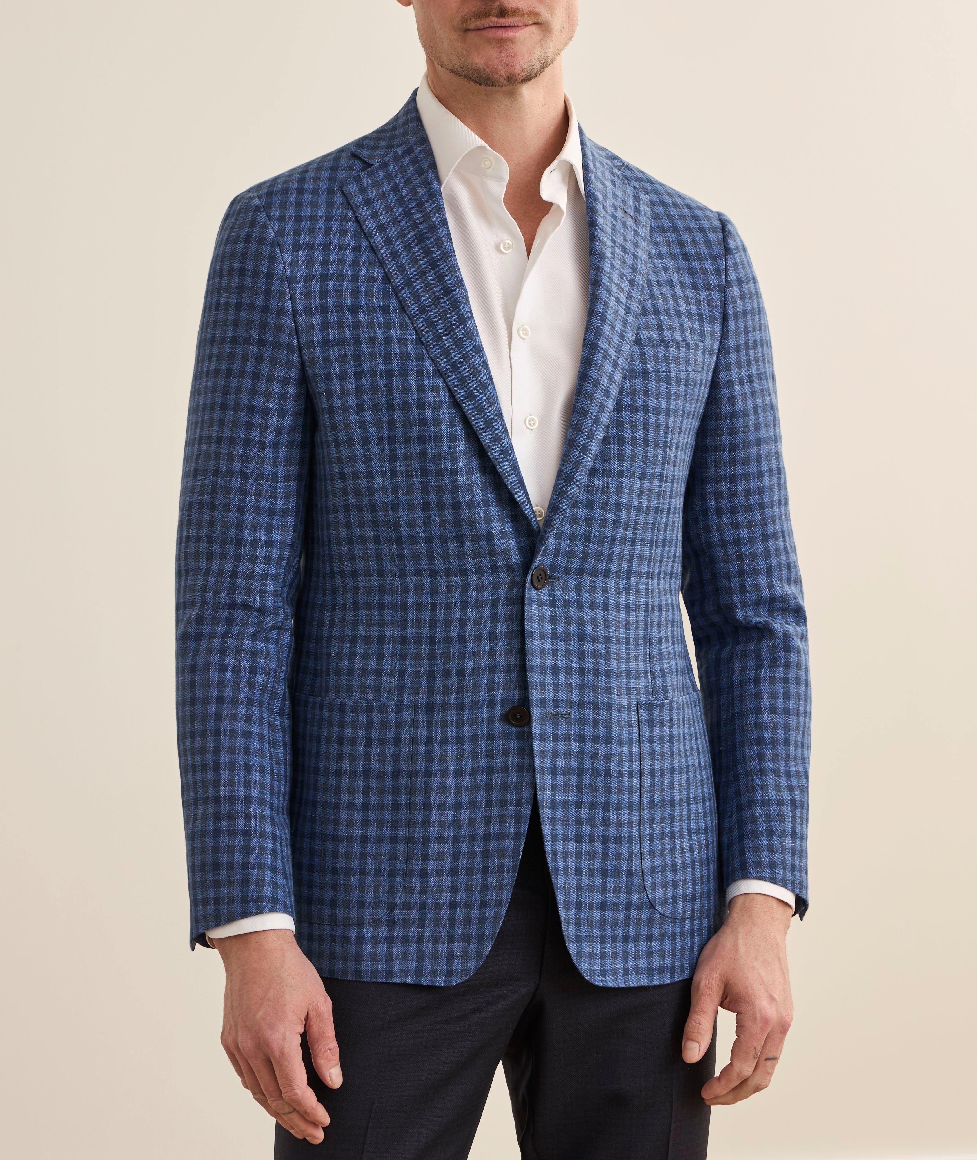 Veston sport lin-laine vichy Cosmo image 1