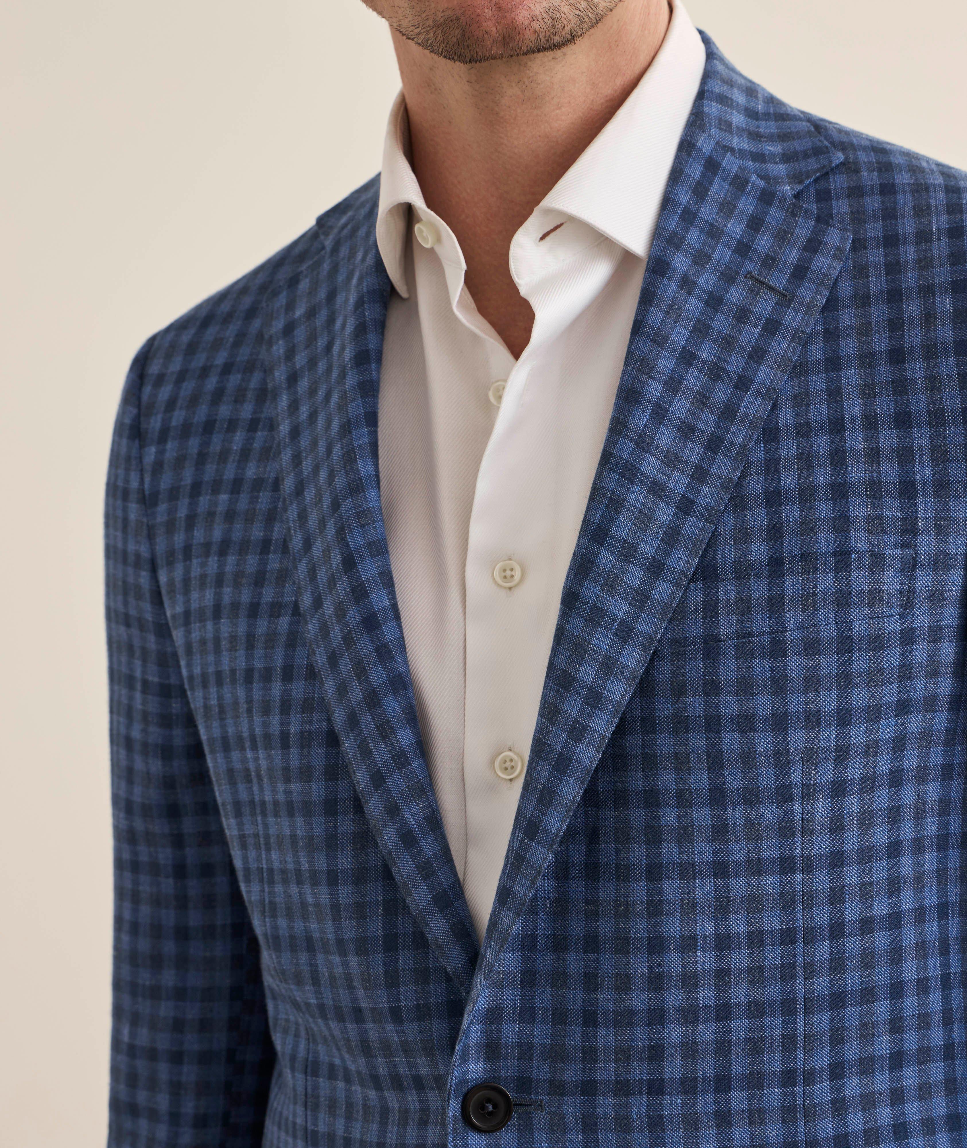 Veston sport lin-laine vichy Cosmo image 3