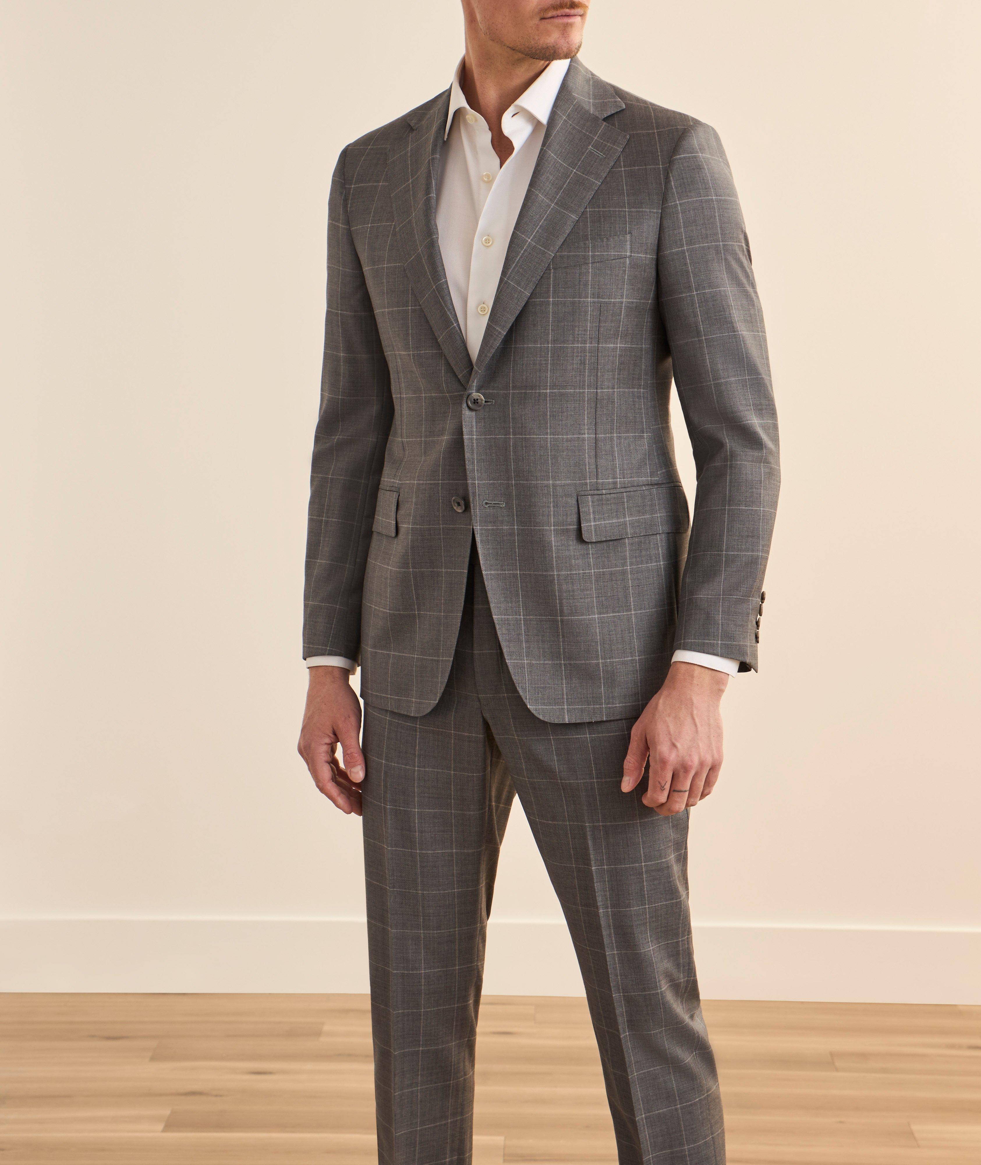 Madison Windowpane Super 150s Wool Suit image 1