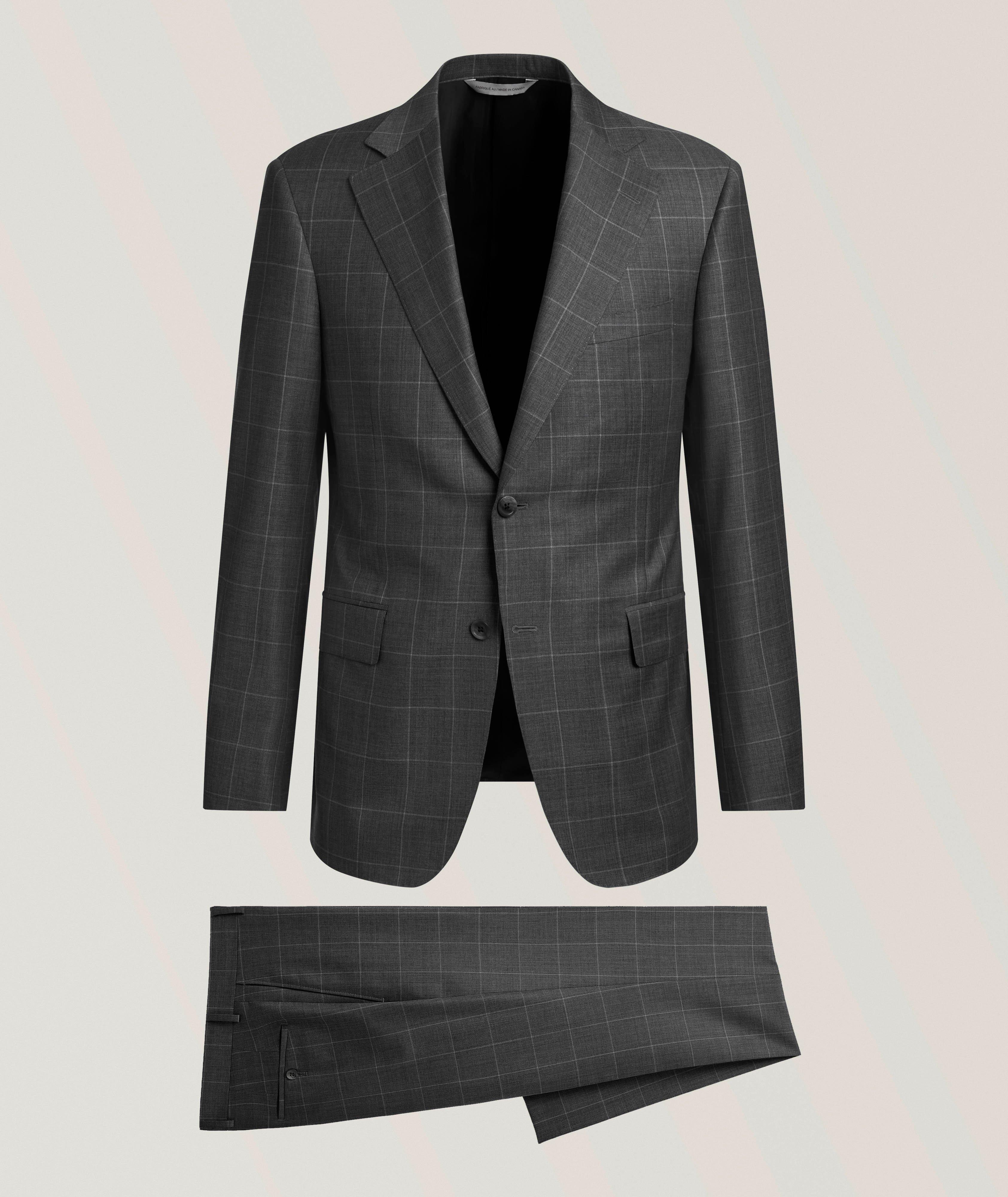 スーツ BEAMS F HOUND'S TOOTH WINDOWPANE SUIT Samuelsohn Cosmo Birdseye Windowpane Wool Suit | Suits | Harry Rosen
