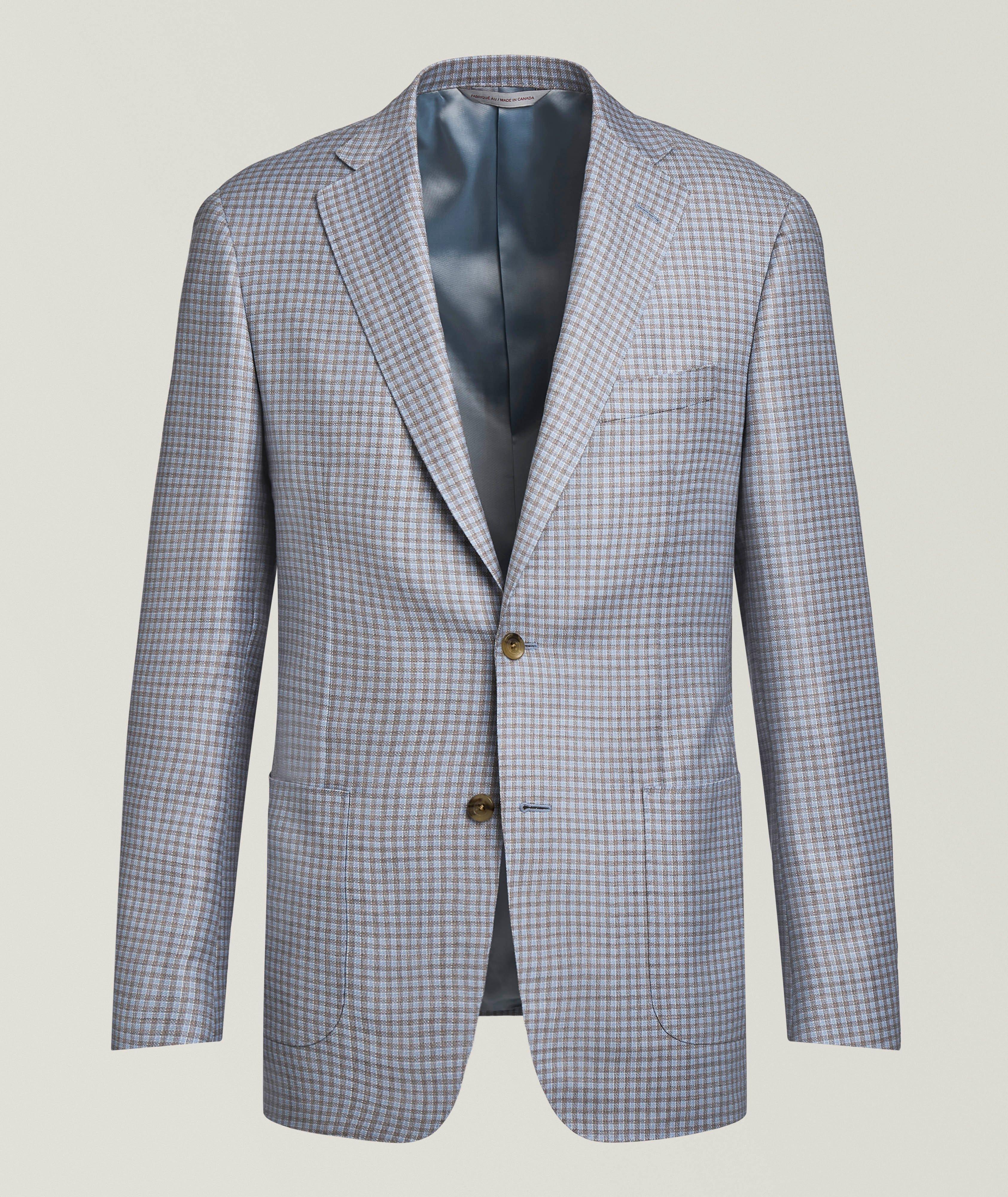Samuelsohn Cosmo Gingham Super 130s Wool Sport Jacket