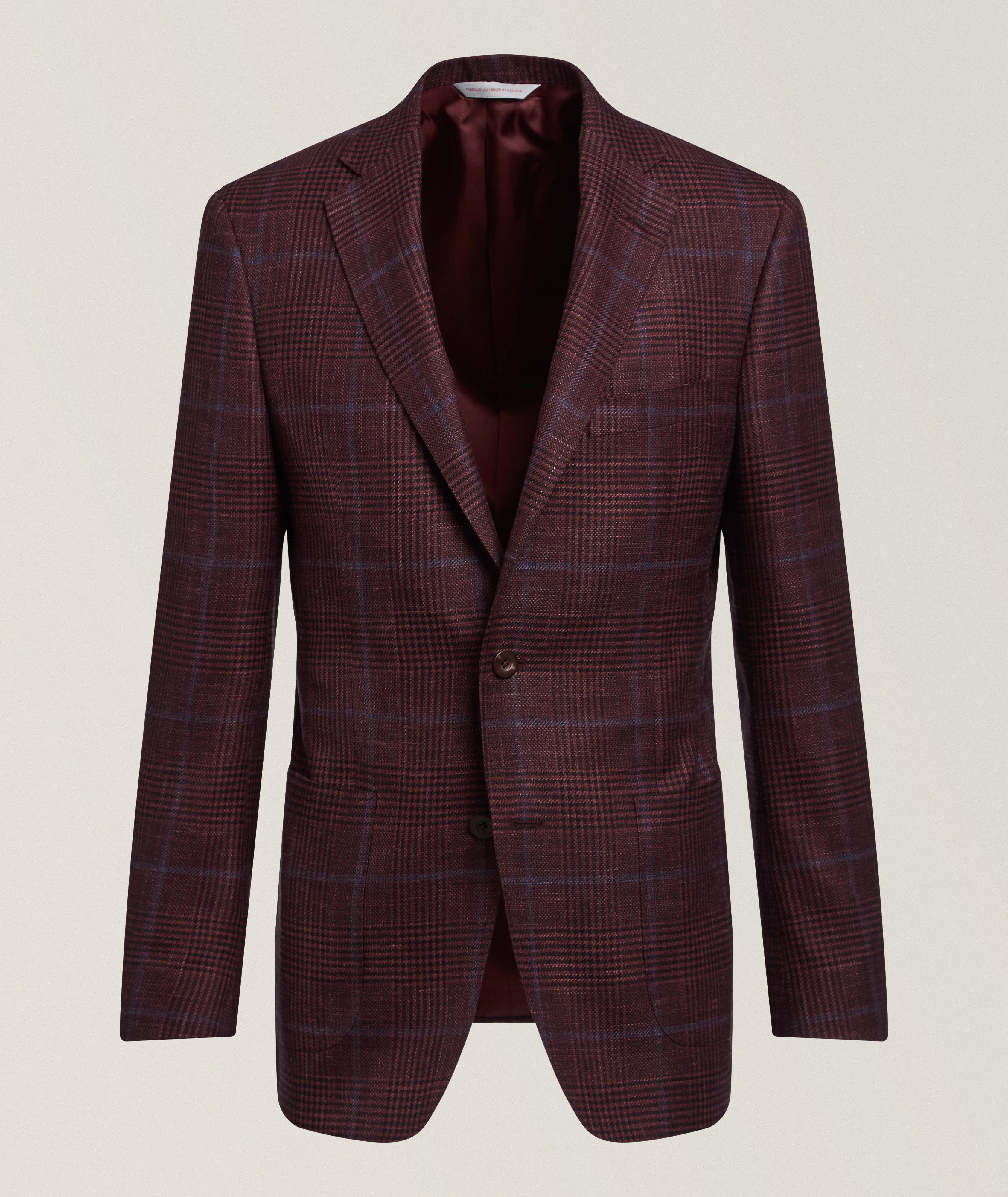 Samuelsohn Cosmo Plaid Wool-Blend Sport Jacket 