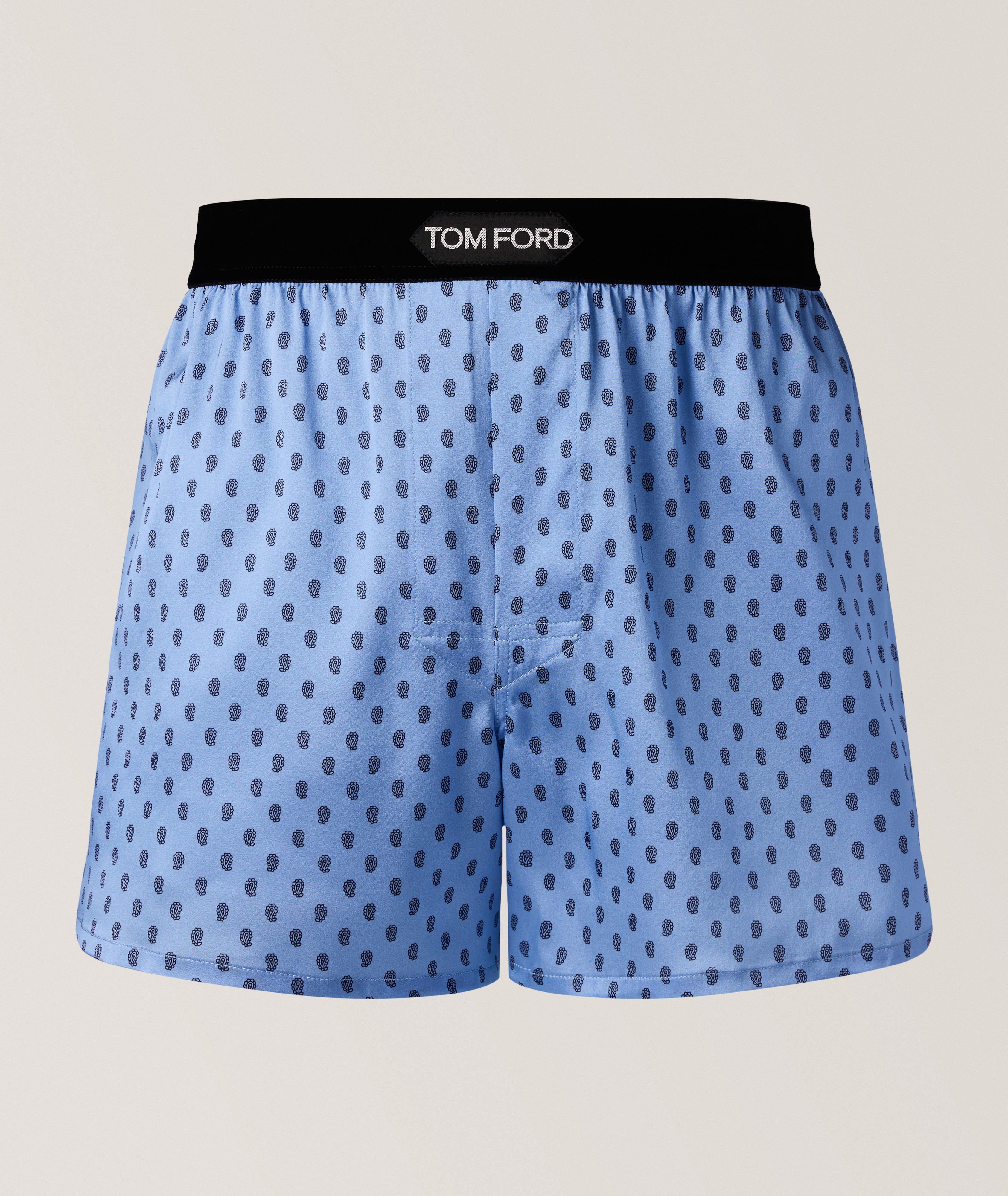 Paisley-Print Stretch-Silk Boxer Short image 0