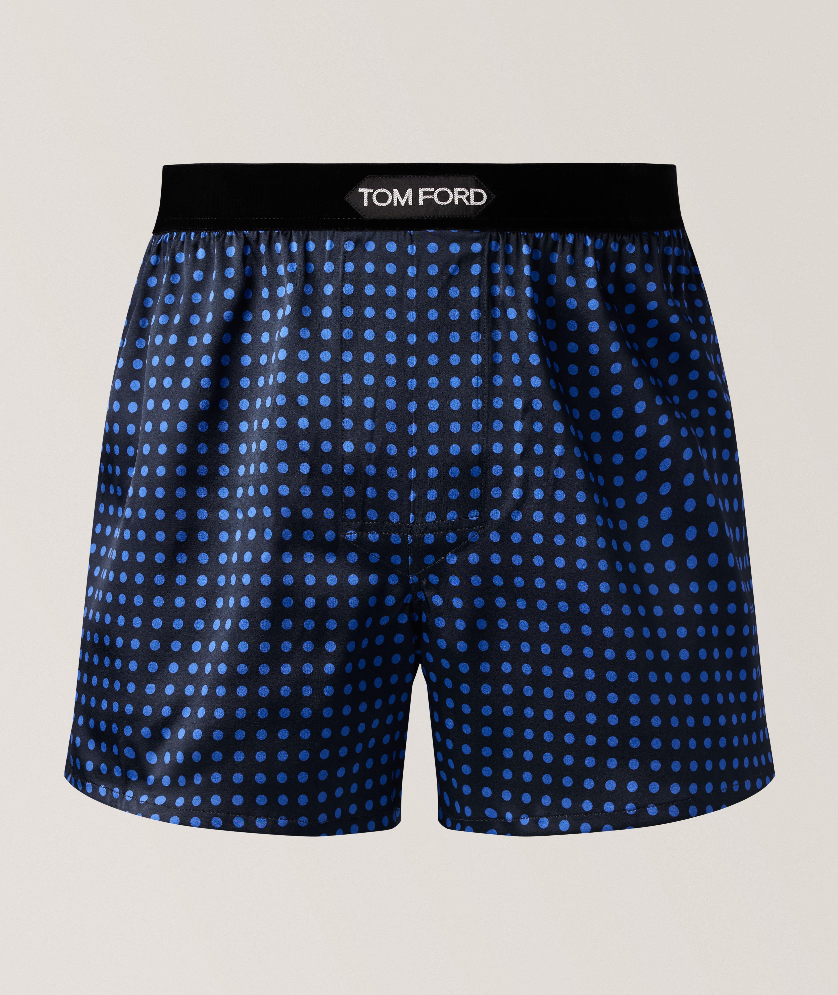 Dot-Print Stretch-Silk Boxer Short image 0
