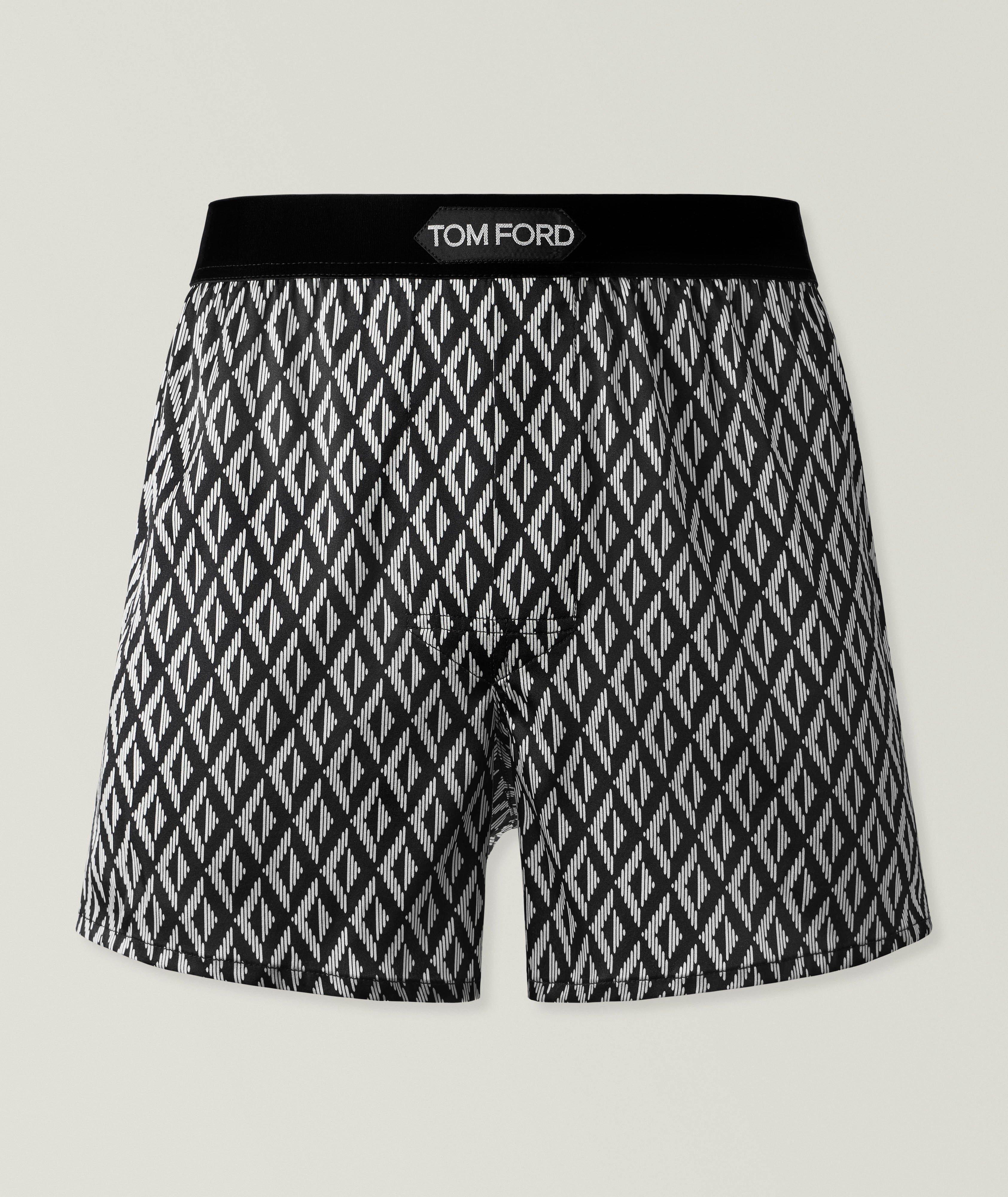TOM FORD Diamond-Print Stretch-Silk Boxer