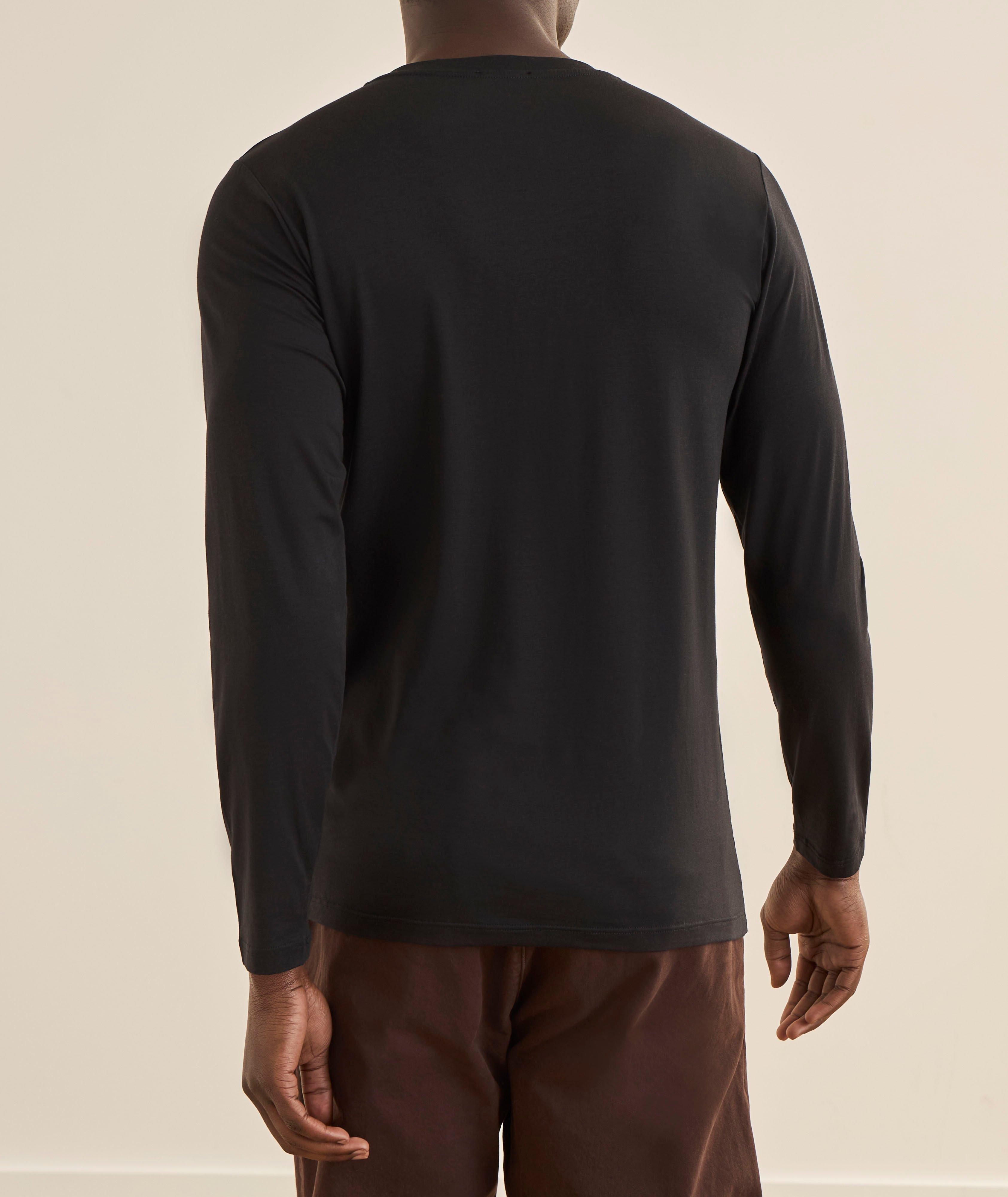 T-shirt jersey encolure ronde manches longues image 2