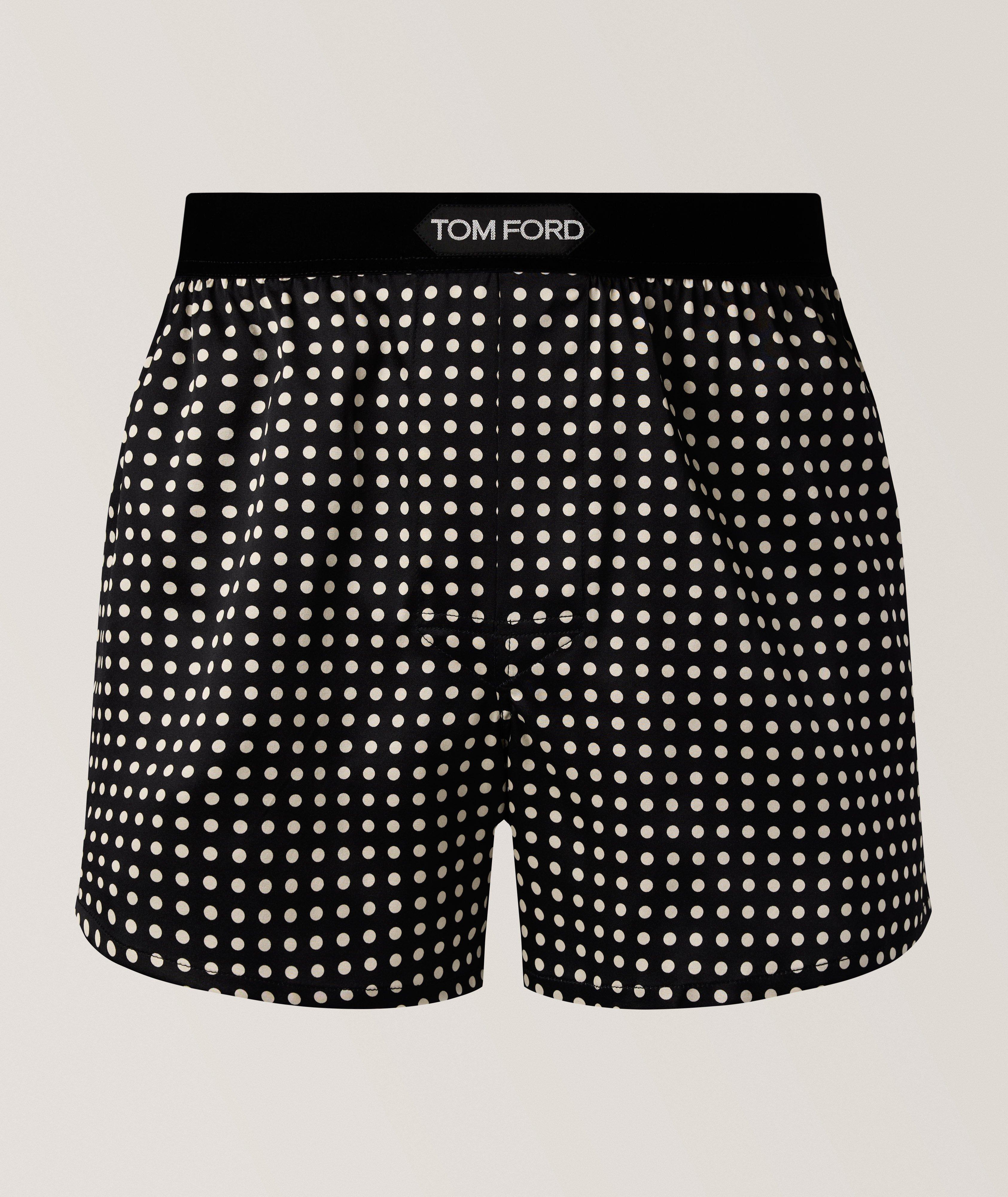 Dot-Print Stretch-Silk Boxer Short image 0