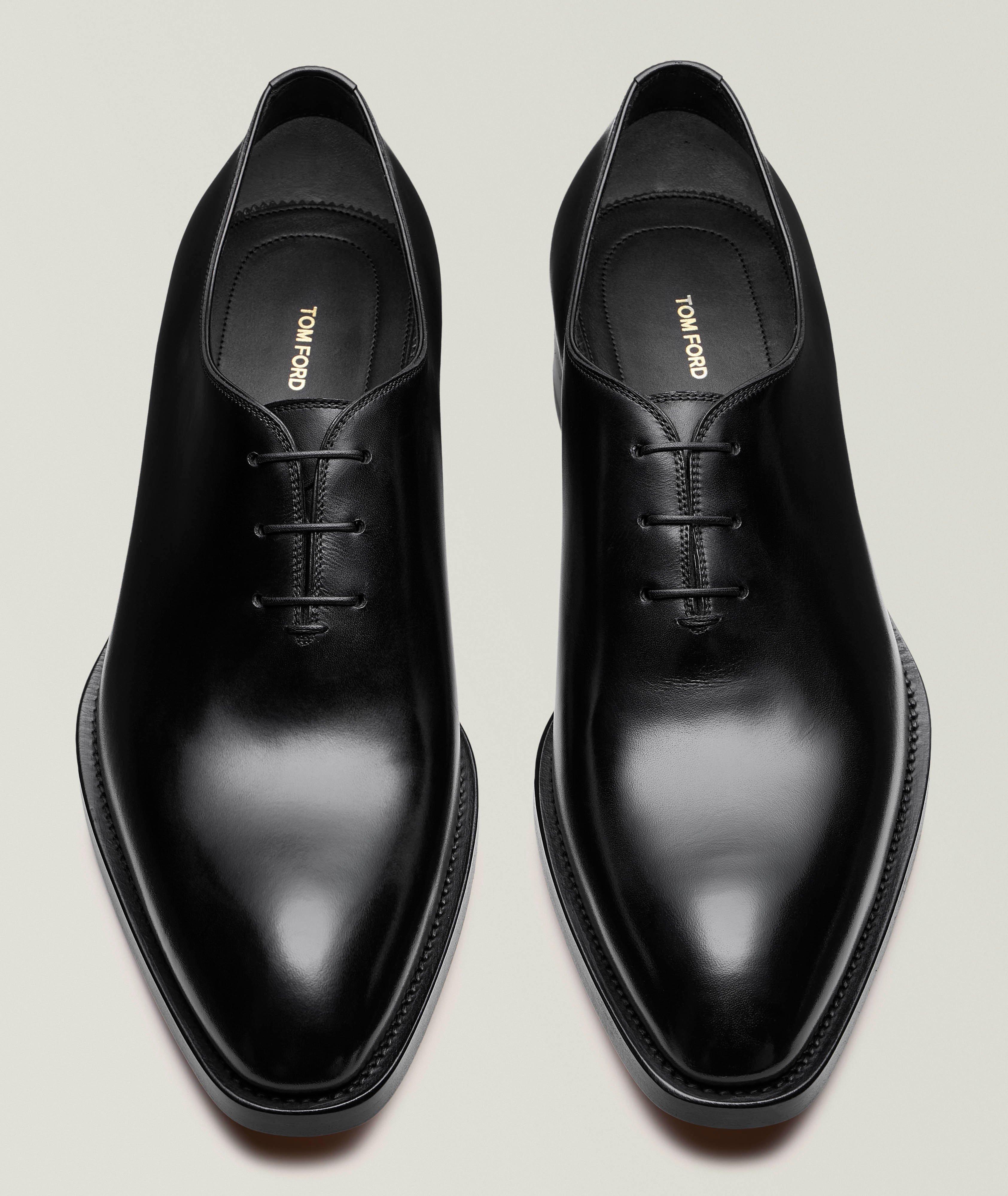 TF BLK BRNSHD LTHR WHLCUT LACEUP image 1