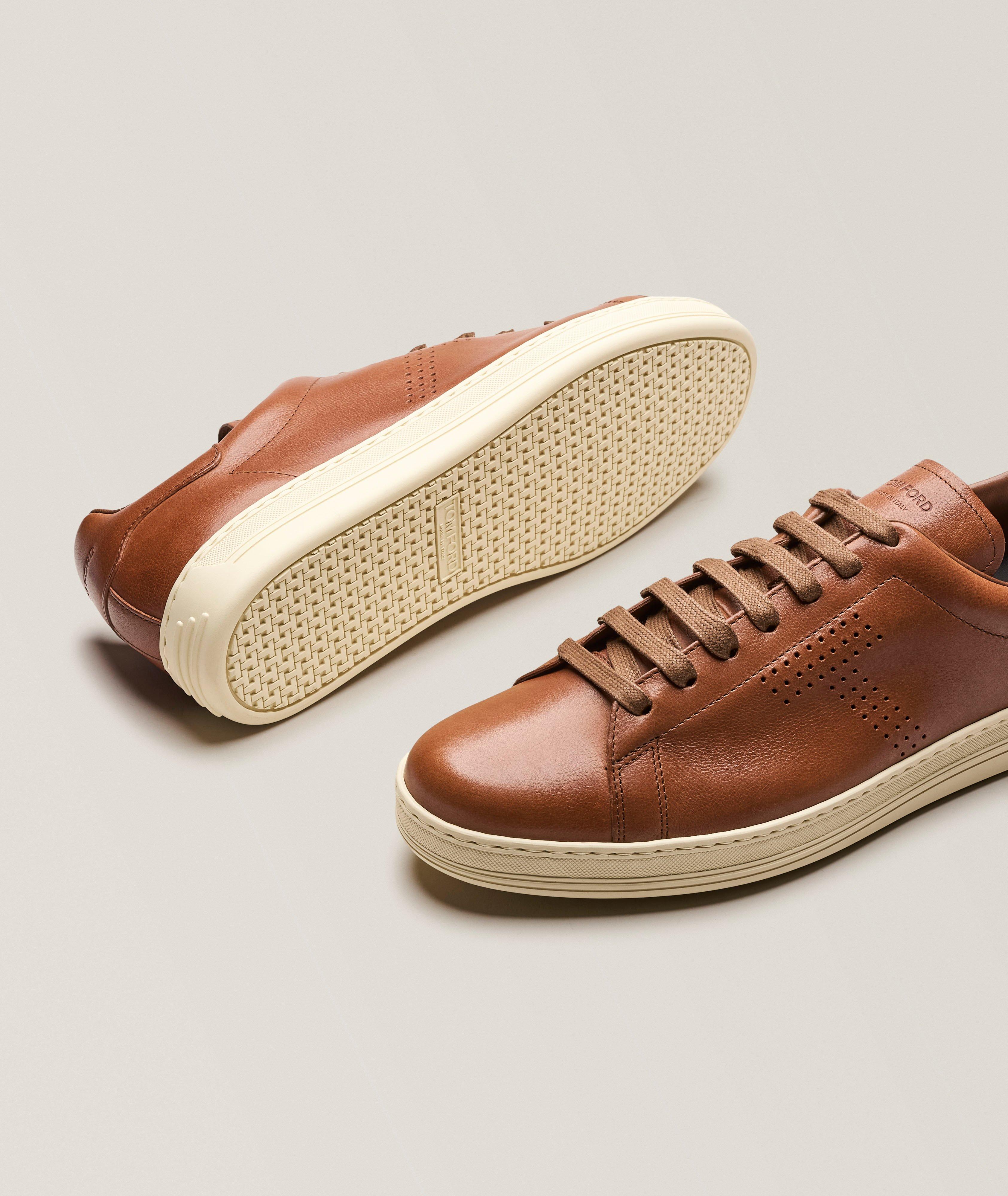 TF M BRN SFT LTHR WARWICK SNKR CREAM SL image 3