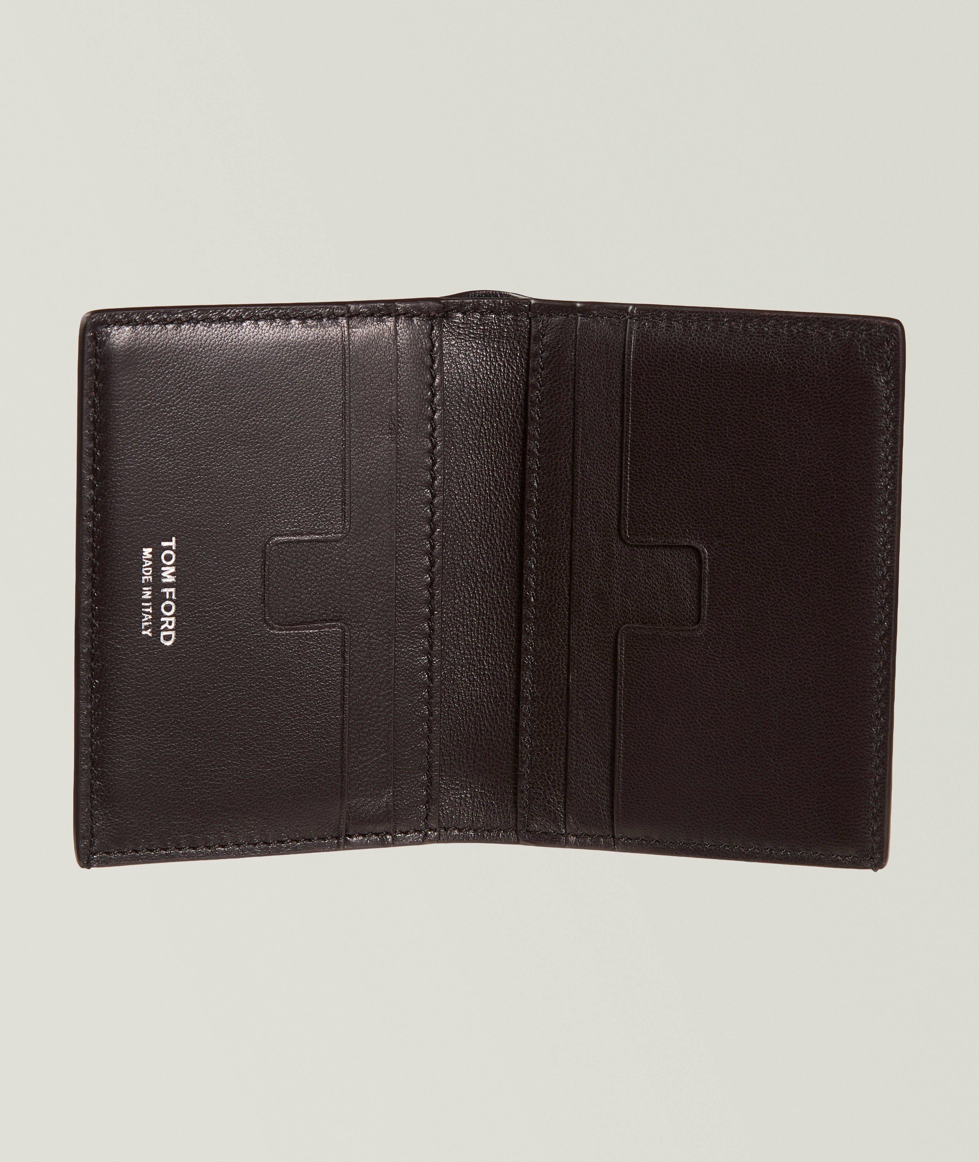 Croc-Printed Leather Bifold Cardholder image 1