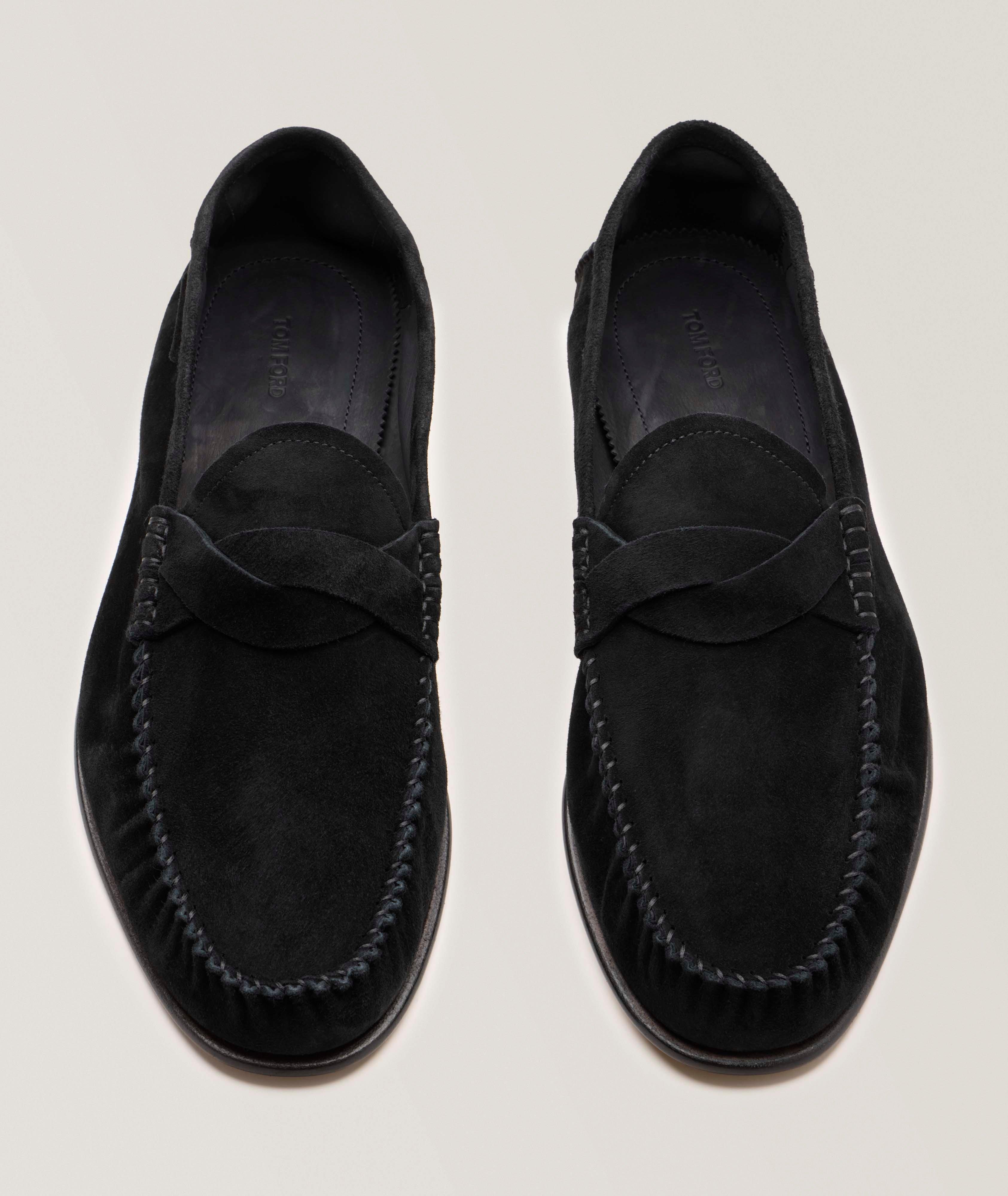 Ripley Unstructured Suede Twisted Band Loafers image 1