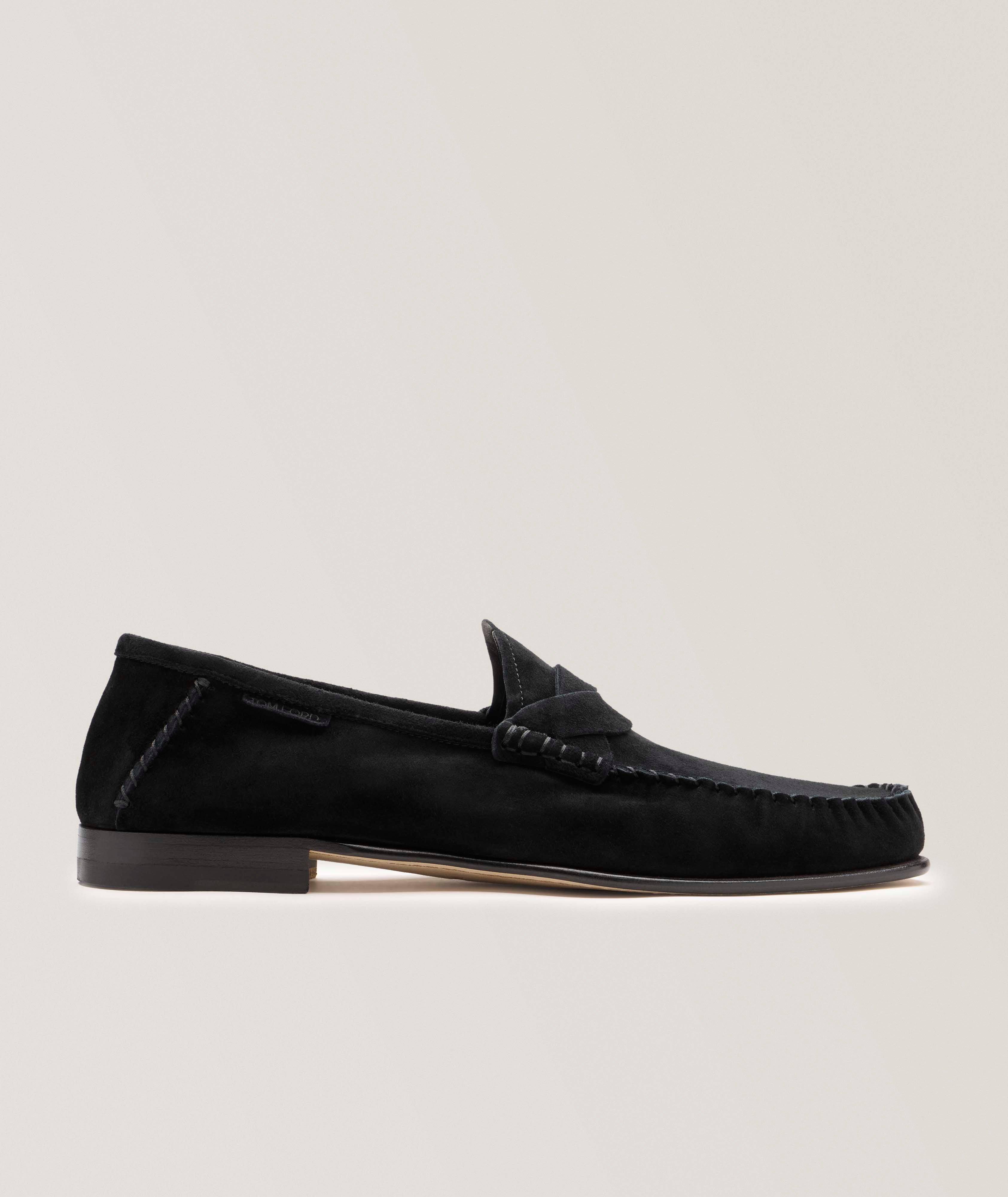 TOM FORD Ripley Unstructured Suede Twisted Band Loafers