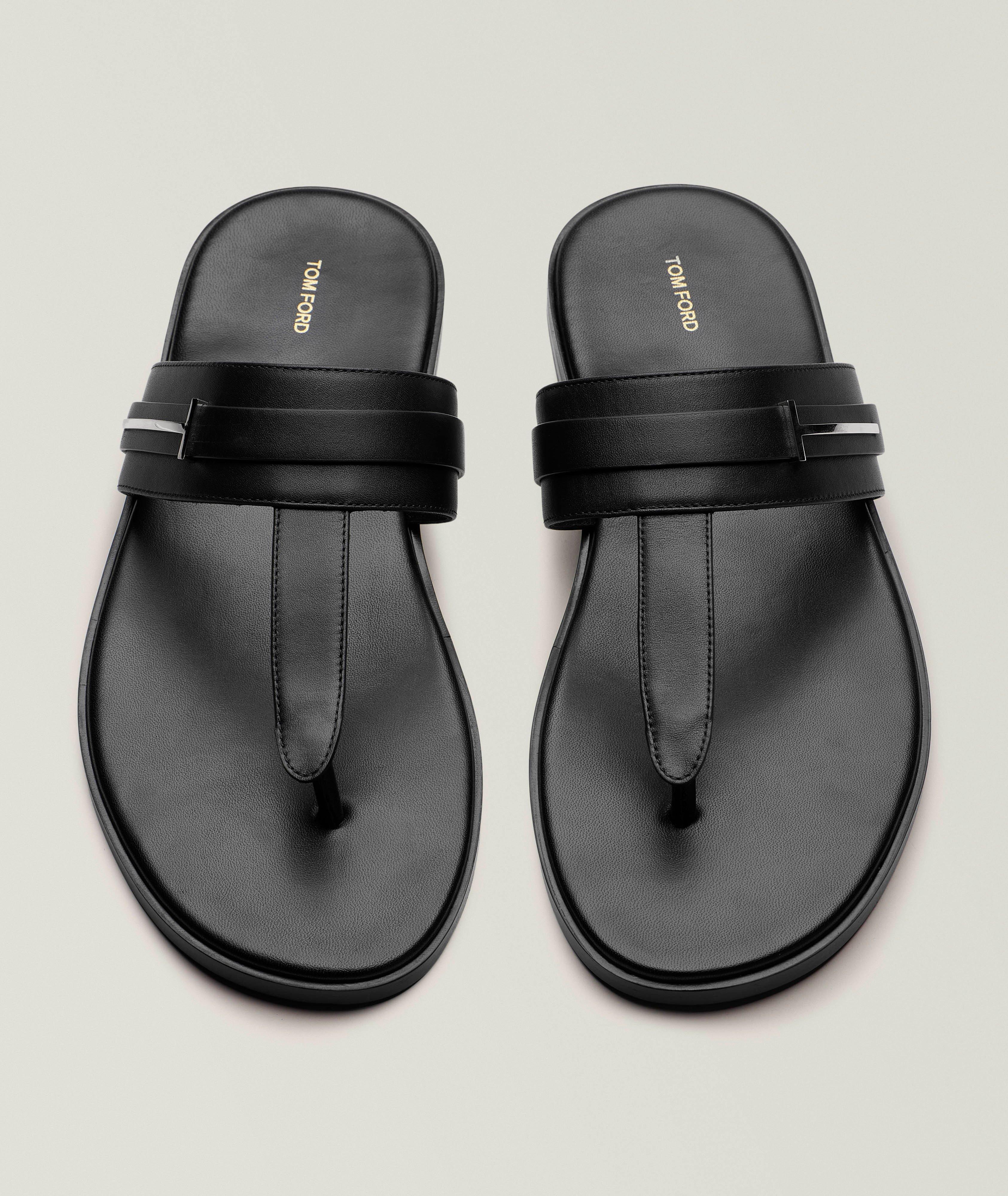 Smooth Leather T-Strap Sandal  image 1