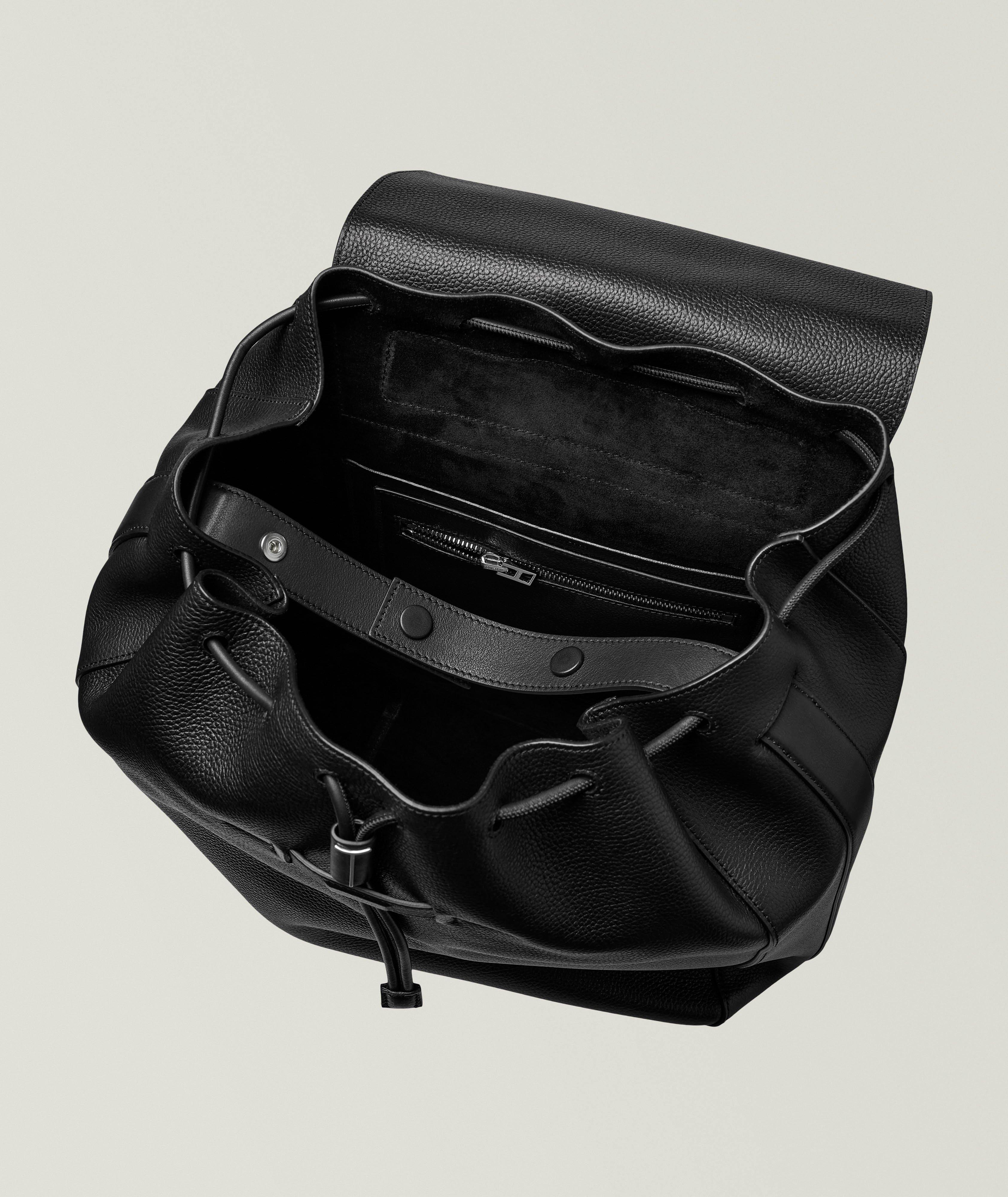 T-Line Grain Leather Flap Backpack image 2