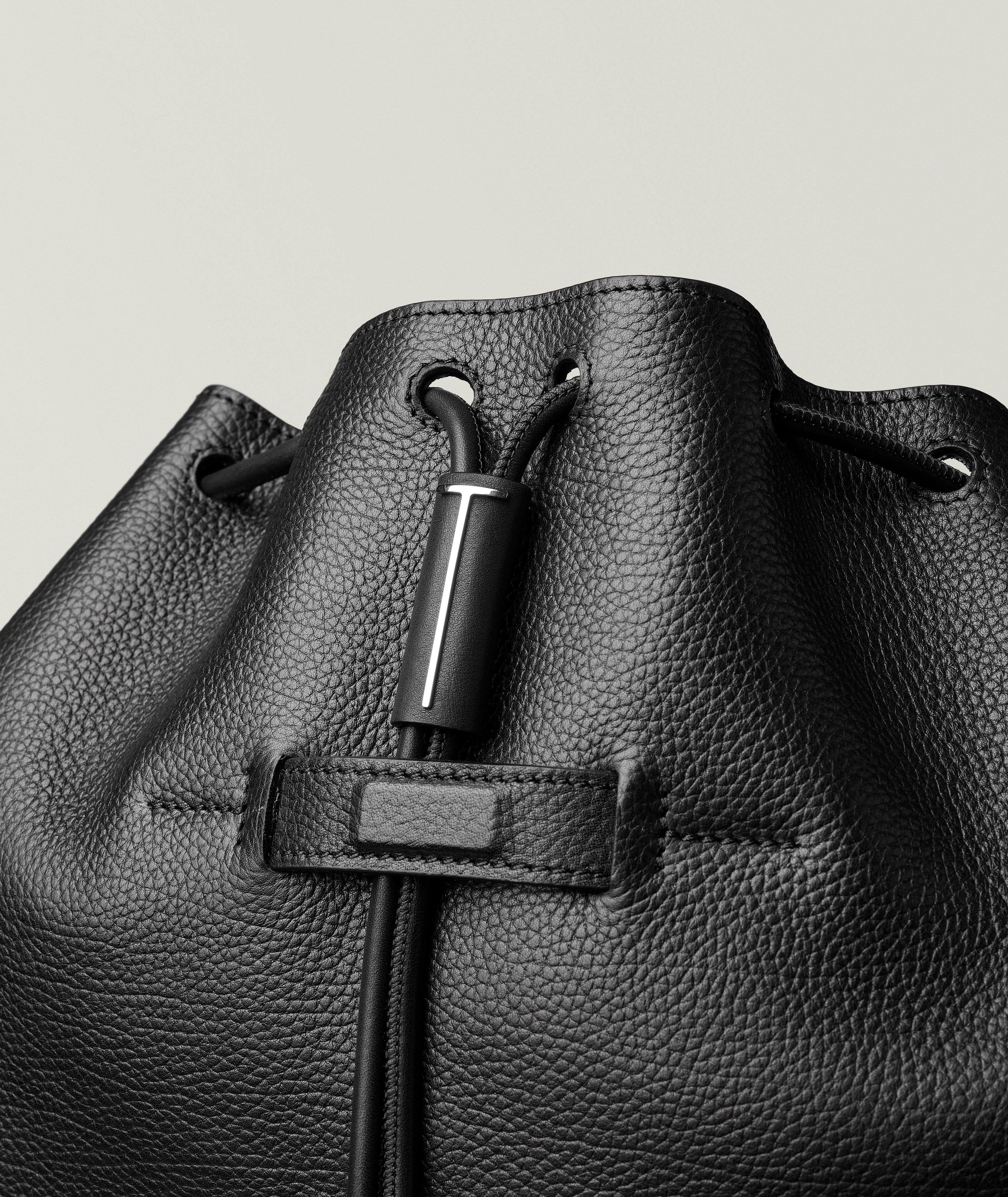 T-Line Grain Leather Flap Backpack image 3