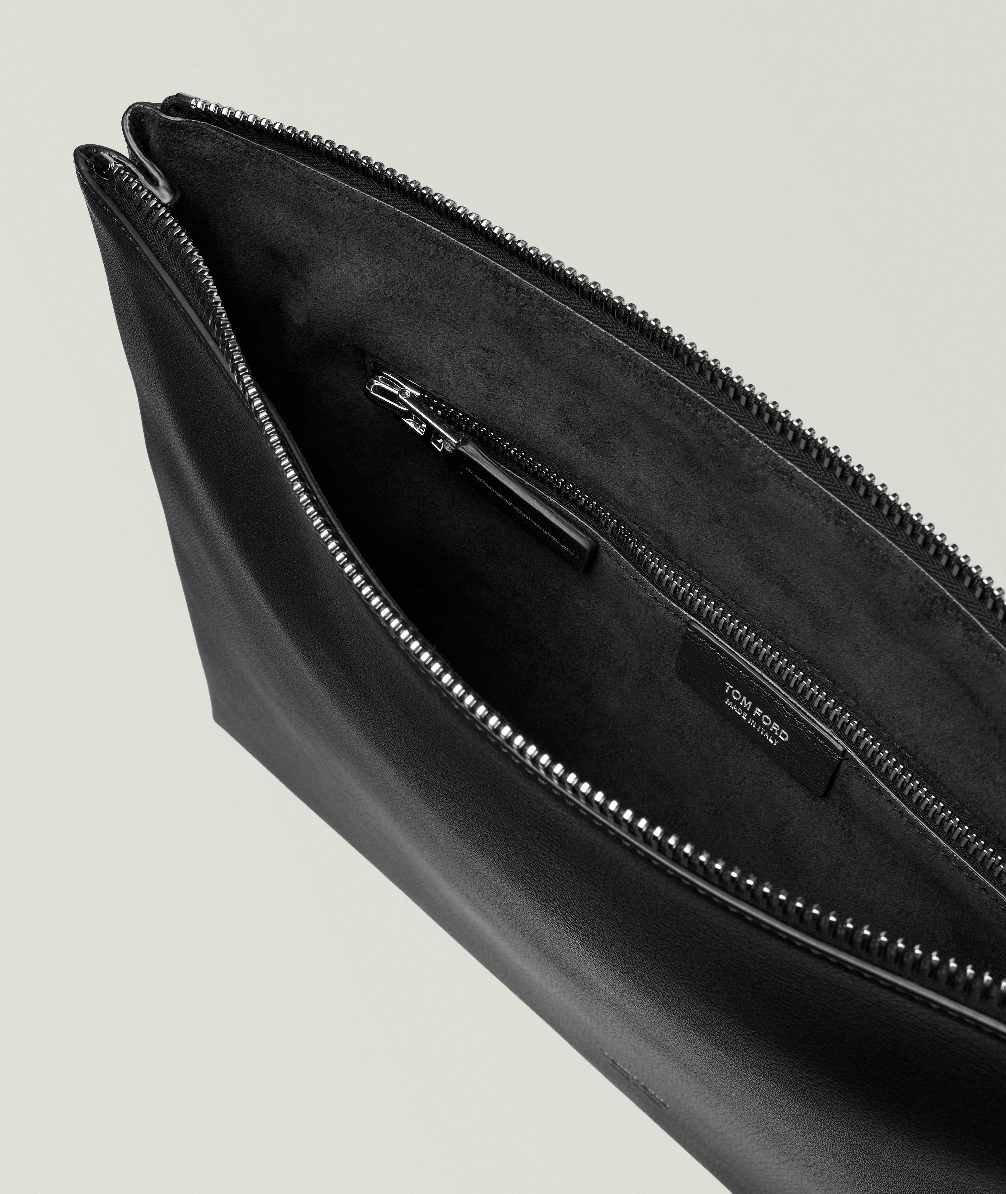 Large-Zip Leather Pouch image 2