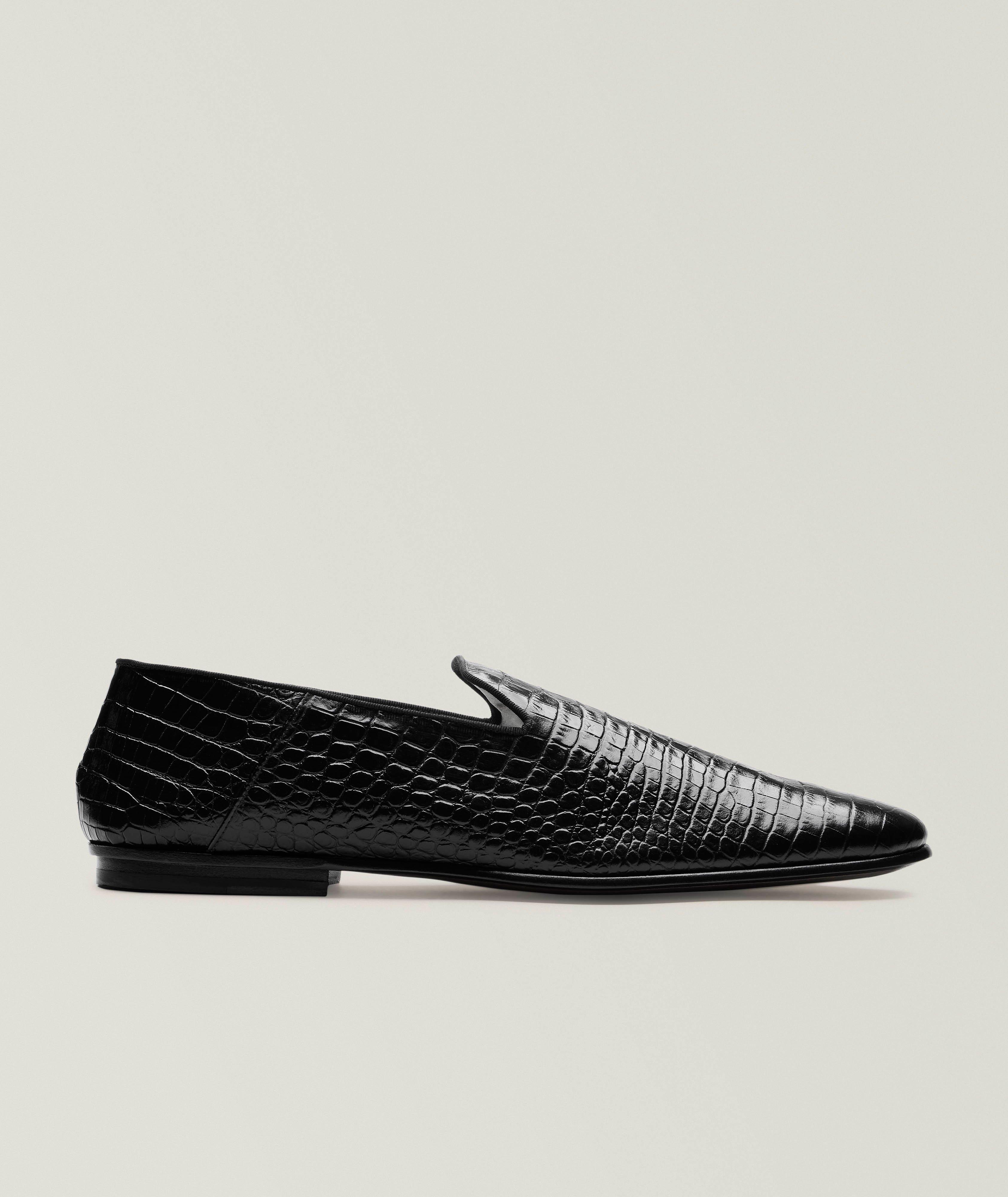 Flâneurs en cuir imprimé alligator Steven image 0